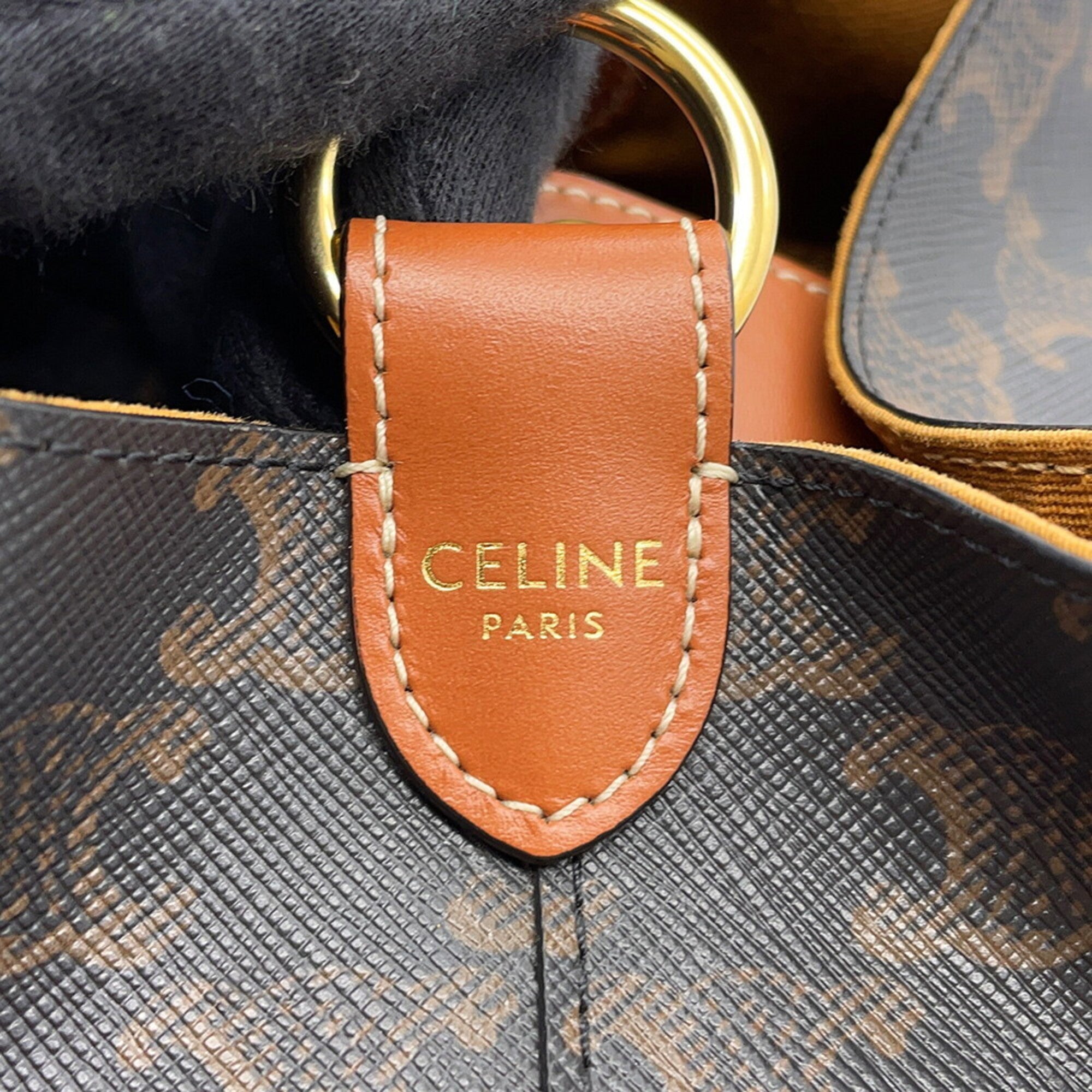 Celine Camel Pvc Leather Handbag (Pre-Owned)