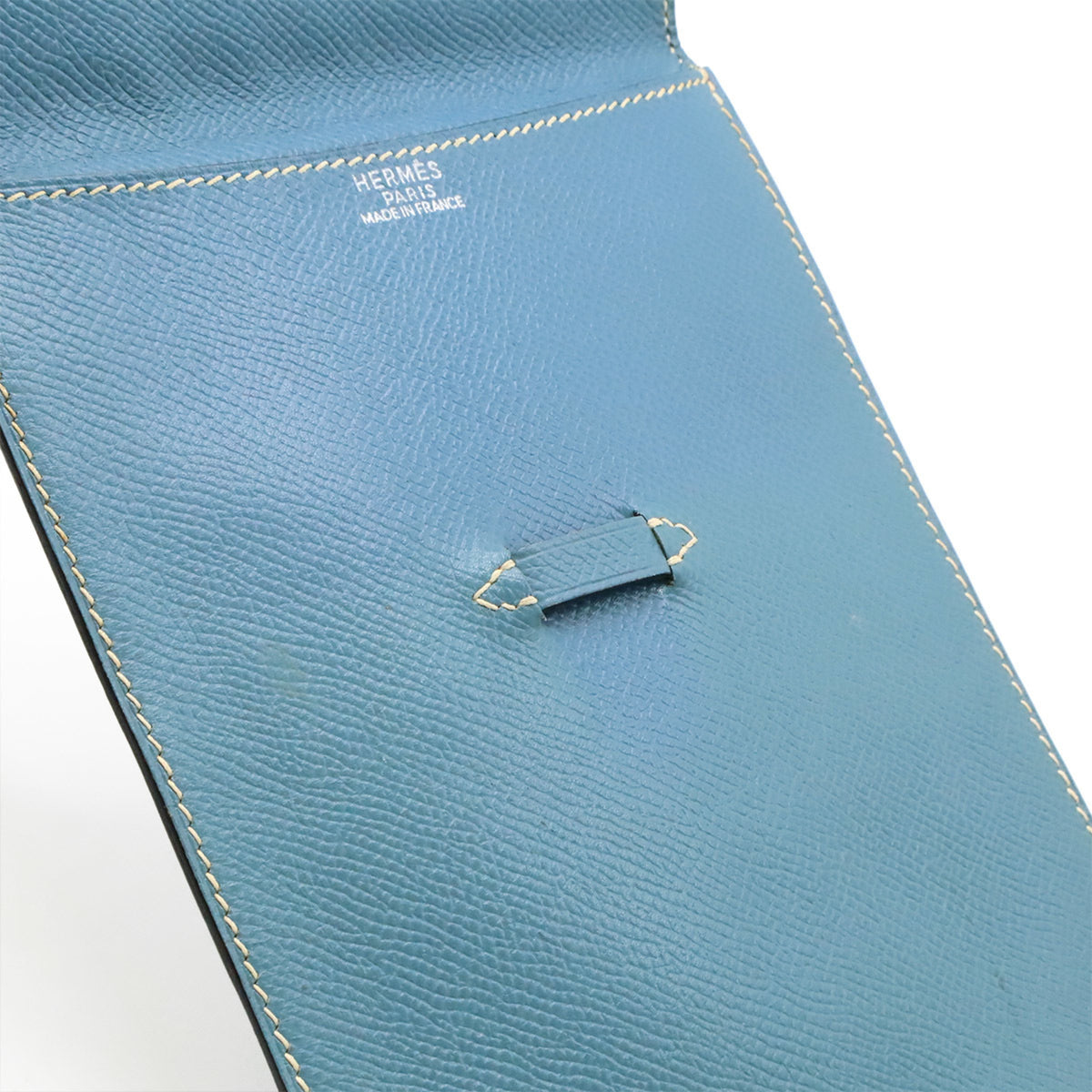 Hermes Light Blue Leather Pochette Shoulder Bag (Pre-Owned)