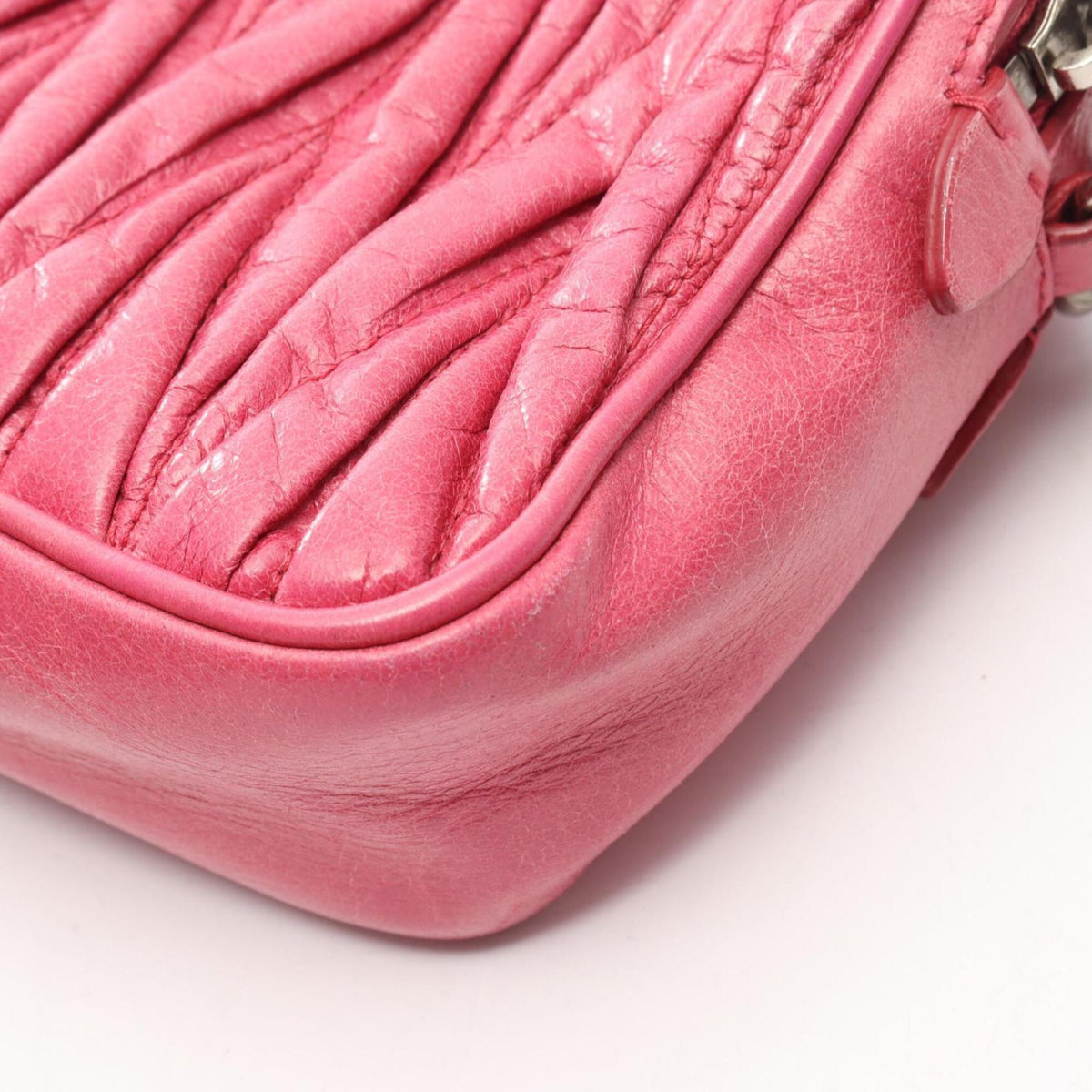 Miu Miu Pink Leather Handbag Shoulder Bag (Pre-Owned)