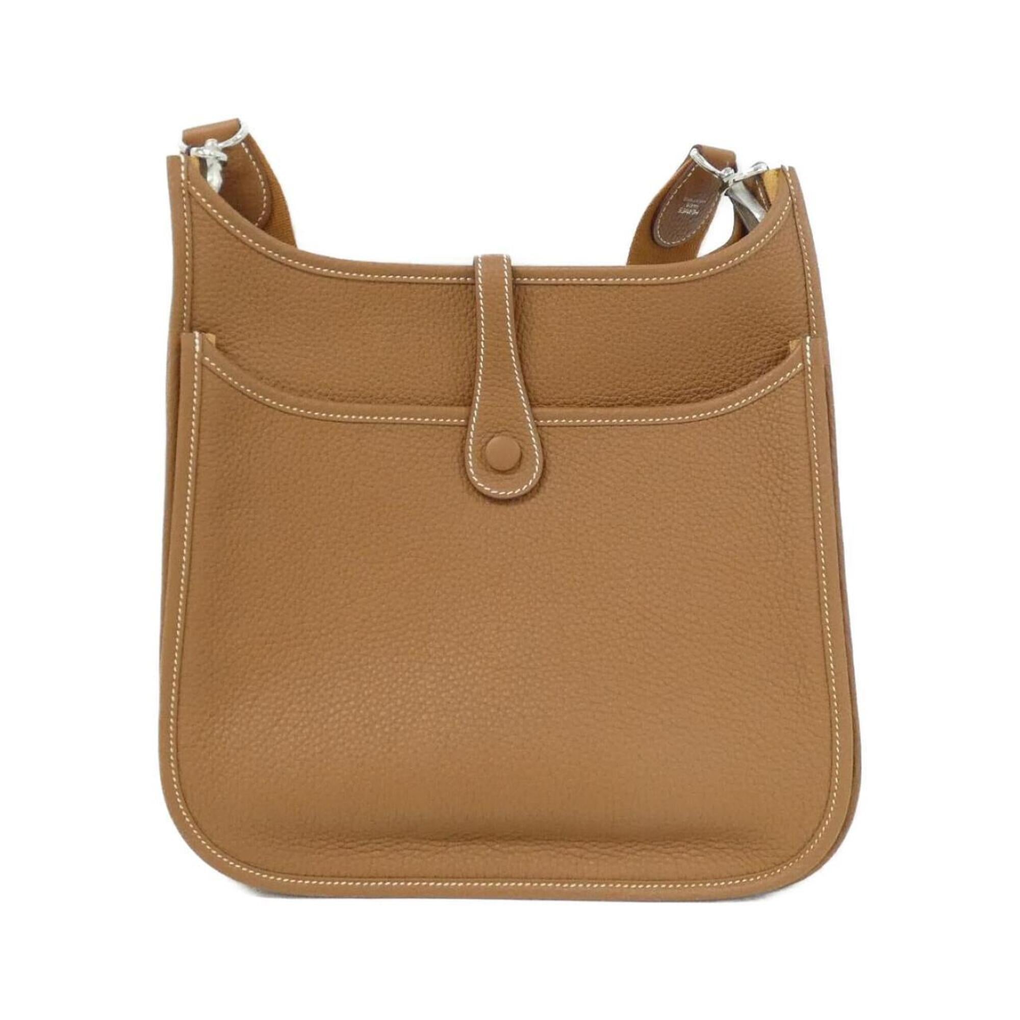 Hermes Evelyne Gold Taurillon Clemence Leather Shoulder Bag (Pre-Owned)