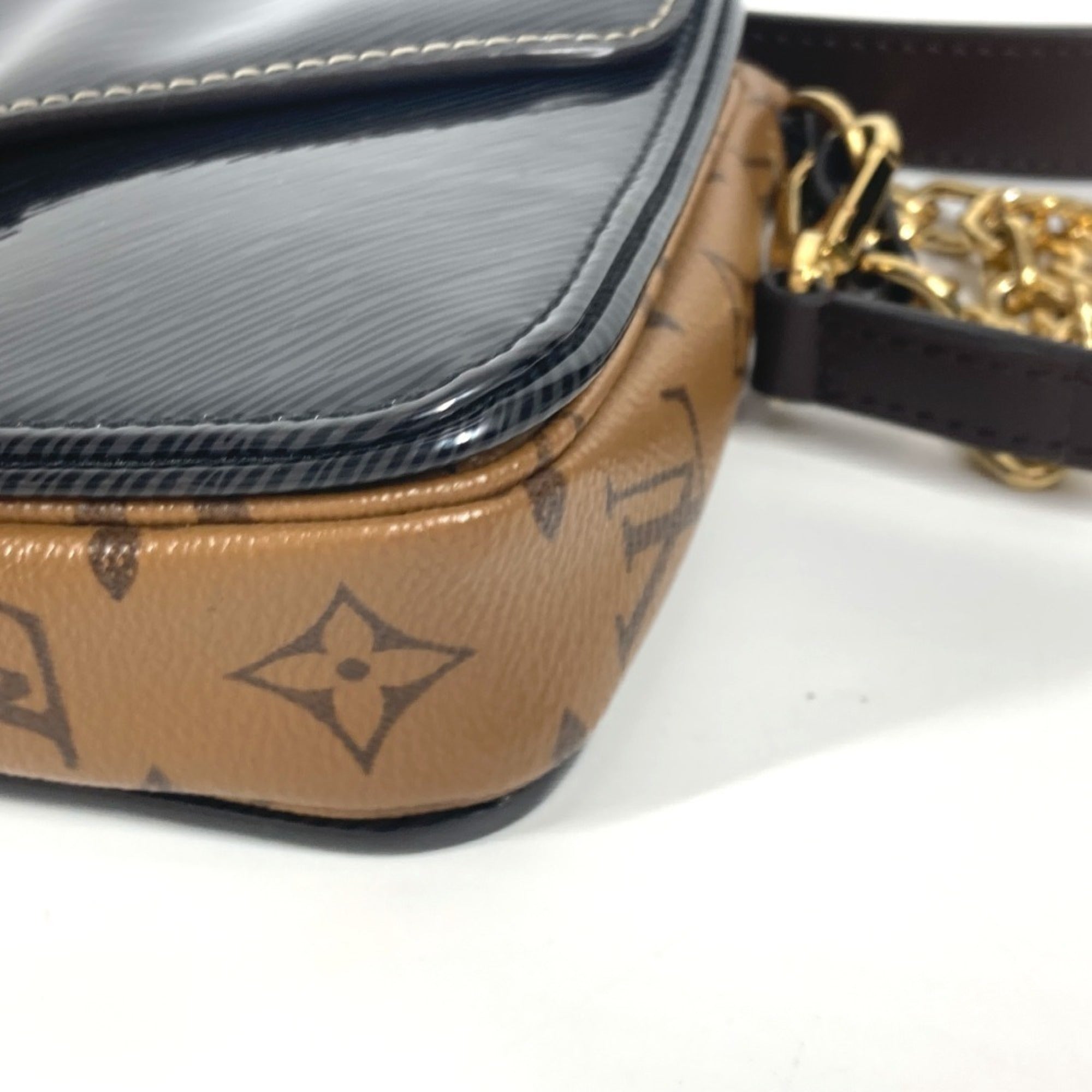 Louis Vuitton Monogram Reverse Black Brown Monogram Reverse Handbag Pochette Shoulder Bag (Pre-Owned)
