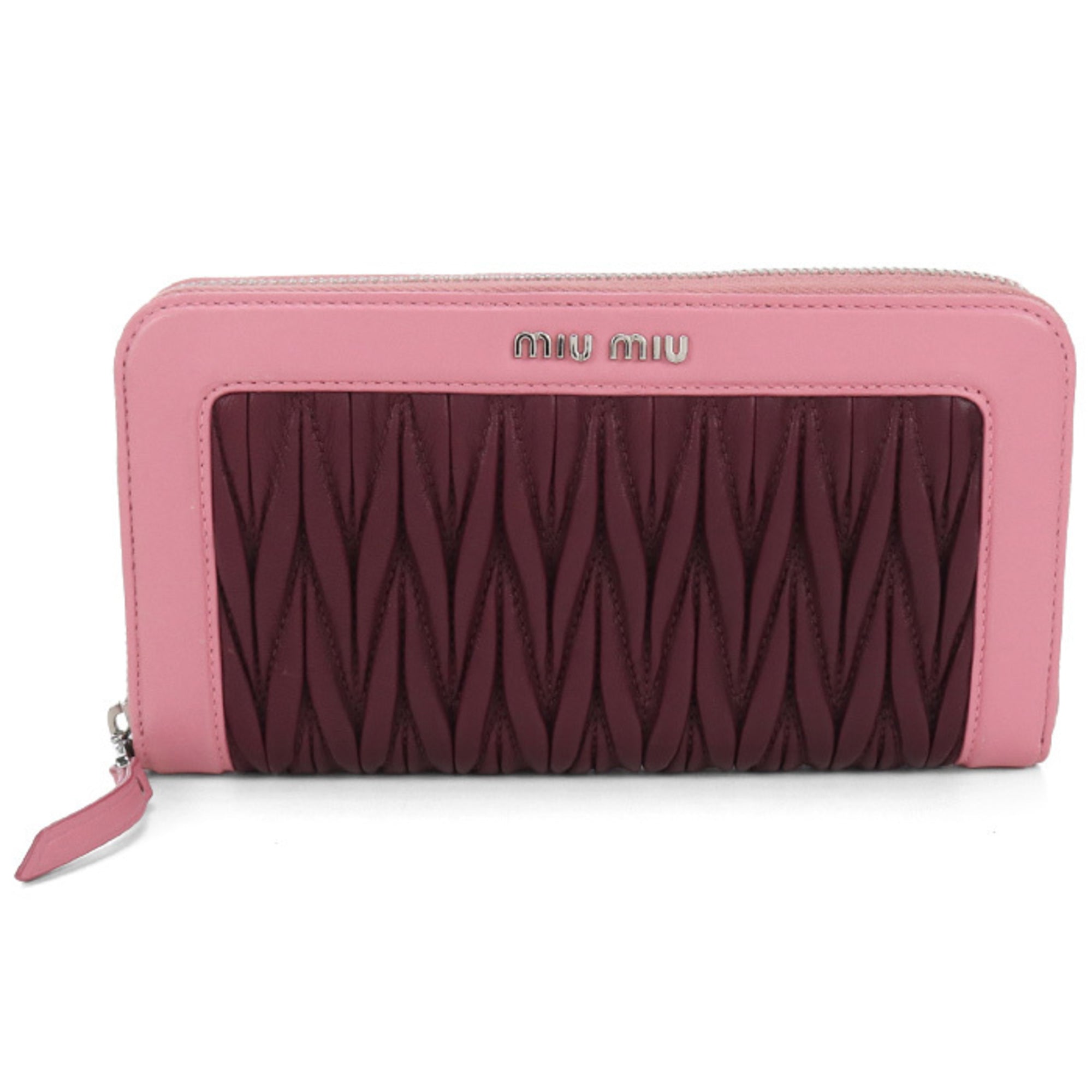 Miu Miu Matelasse Pink Coin Purse/Coin Case (Pre-Owned)