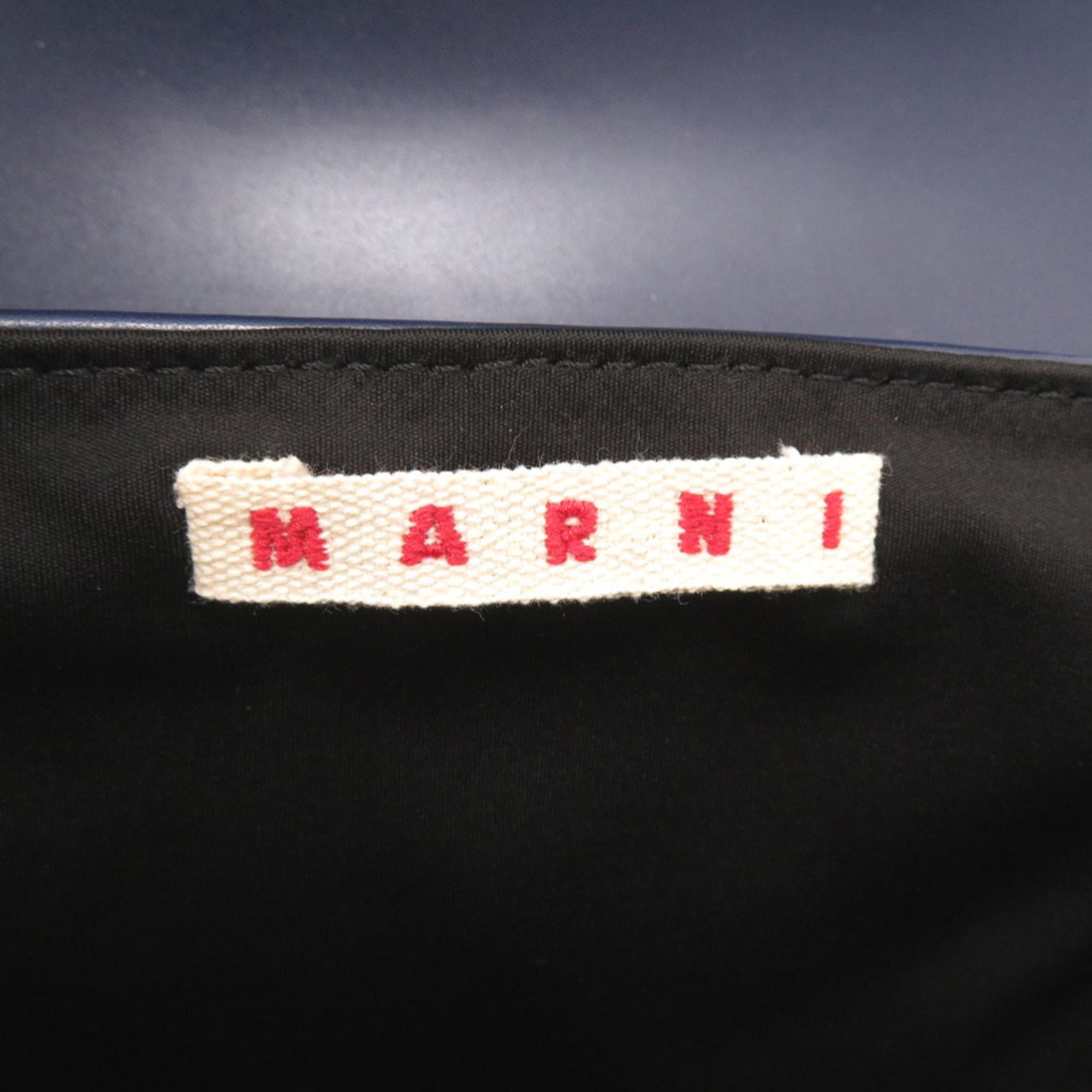 Marni Navy Polyester Shoulder Bag (Pre-Owned)