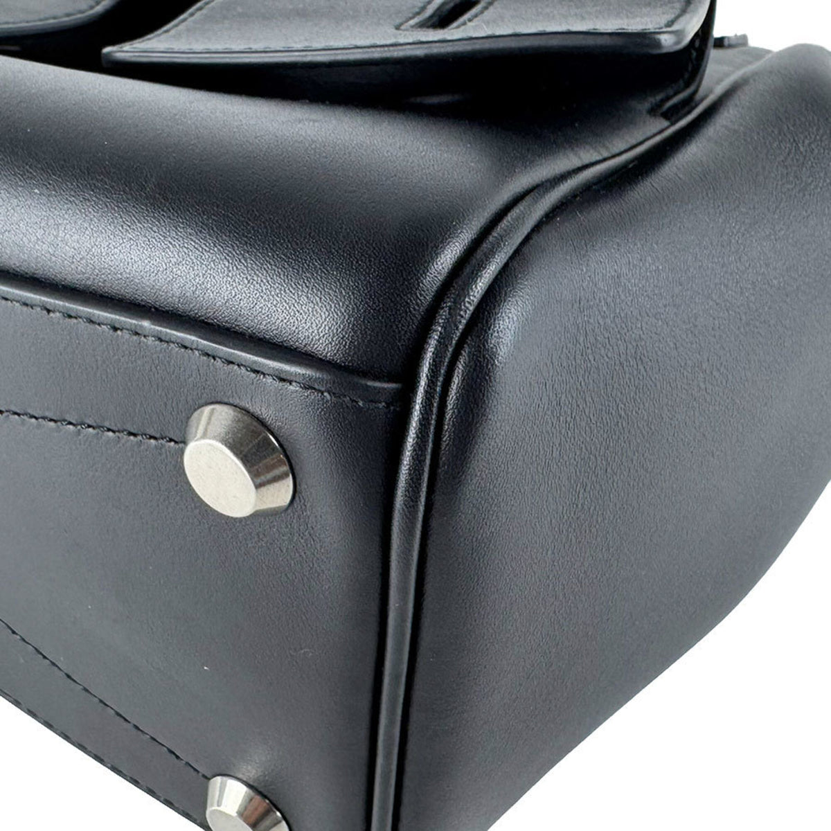 Balenciaga Black Leather Handbag Shoulder Bag (Pre-Owned)
