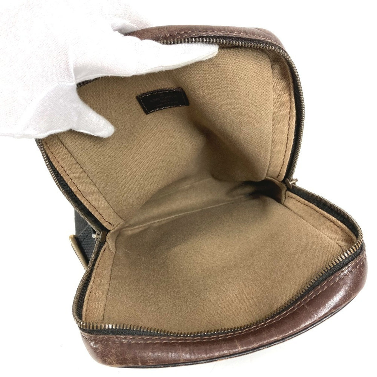Louis Vuitton Brown Coffee Utah Leather Leather Pochette Shoulder Bag (Pre-Owned)