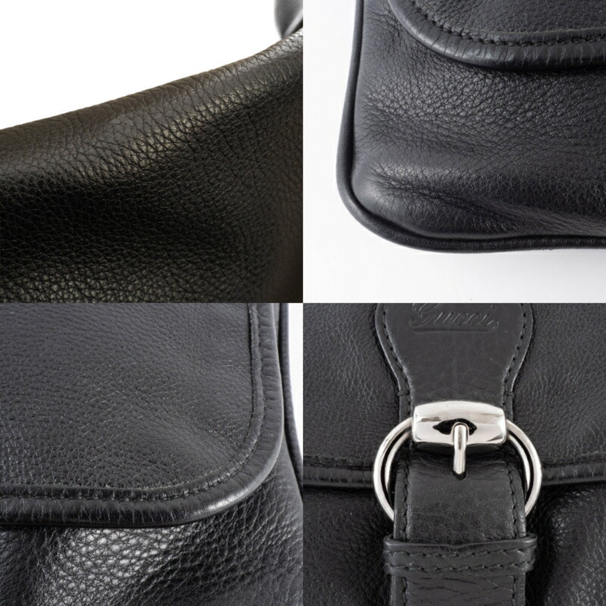 Gucci Black Leather Shoulder Bag (Pre-Owned)