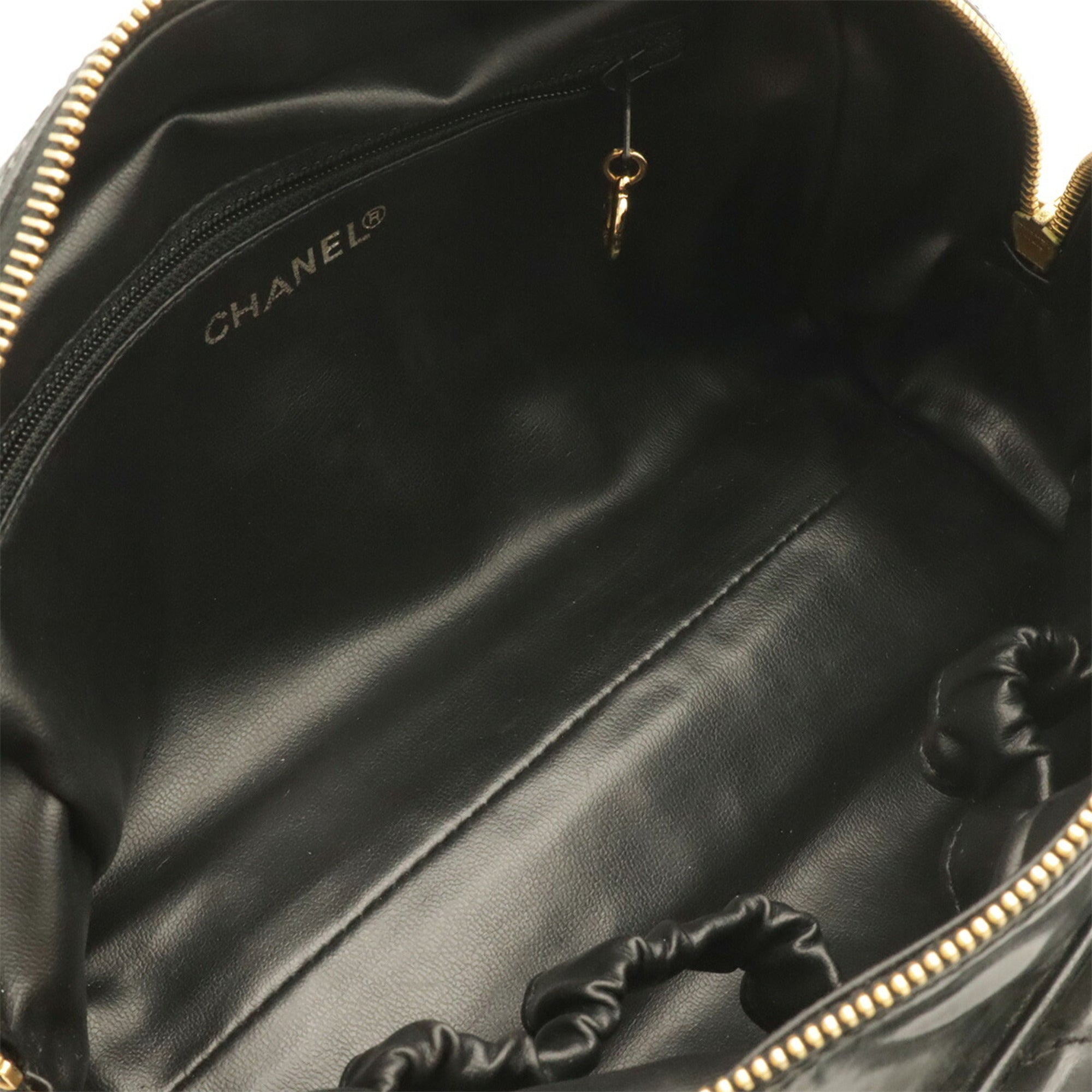 Chanel Black Patent Leather Clutch Bag Pouch (Pre-Owned)
