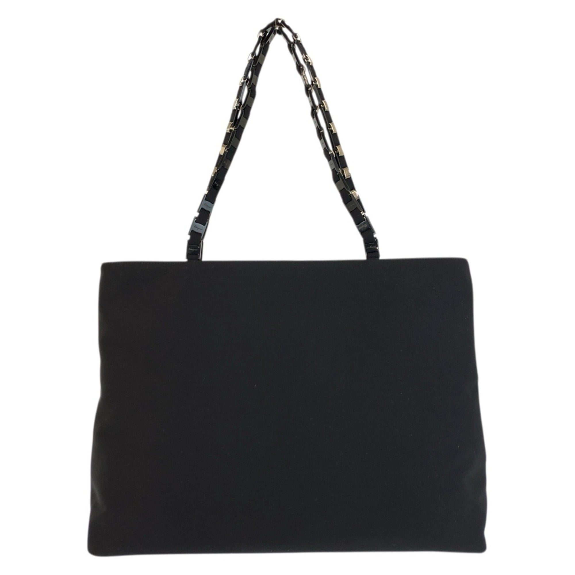 Salvatore Ferragamo Black Nylon Shoulder Bag Tote Bag (Pre-Owned)