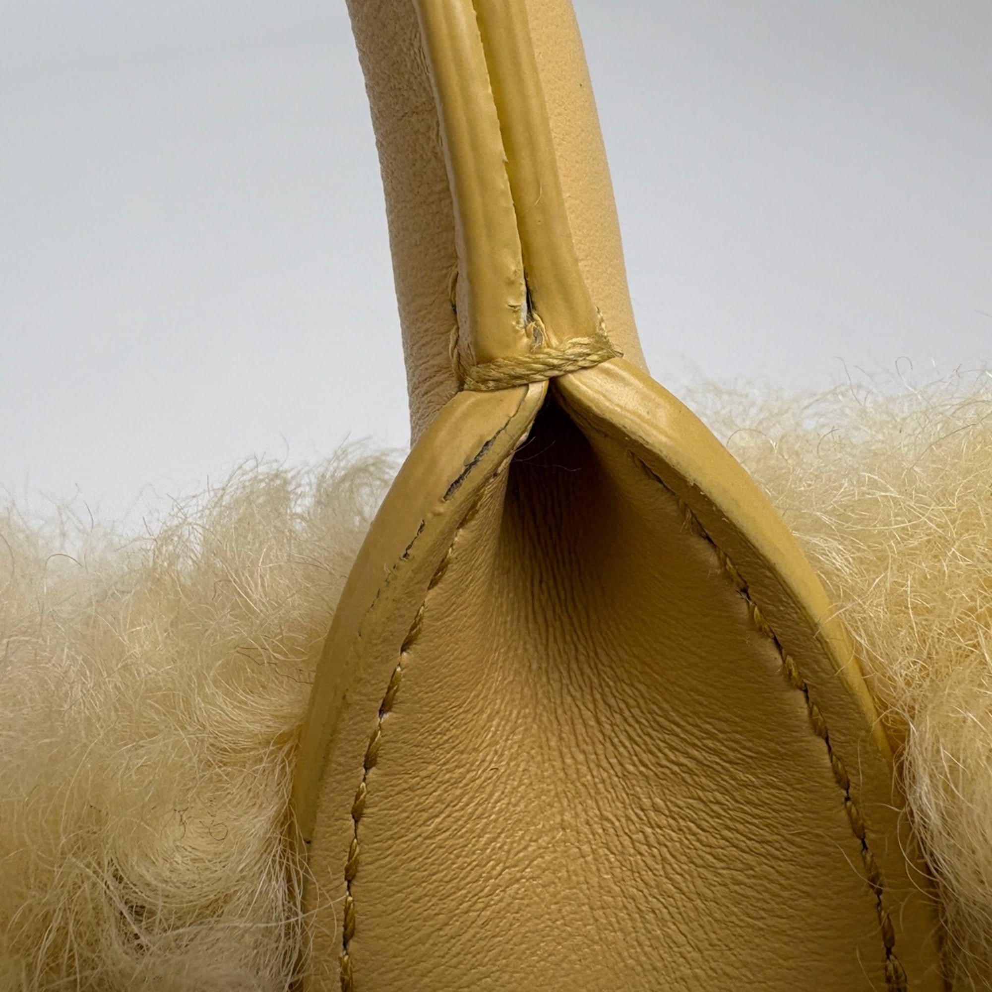 Bottega Veneta Intrecciato Yellow Leather Tote Bag (Pre-Owned)