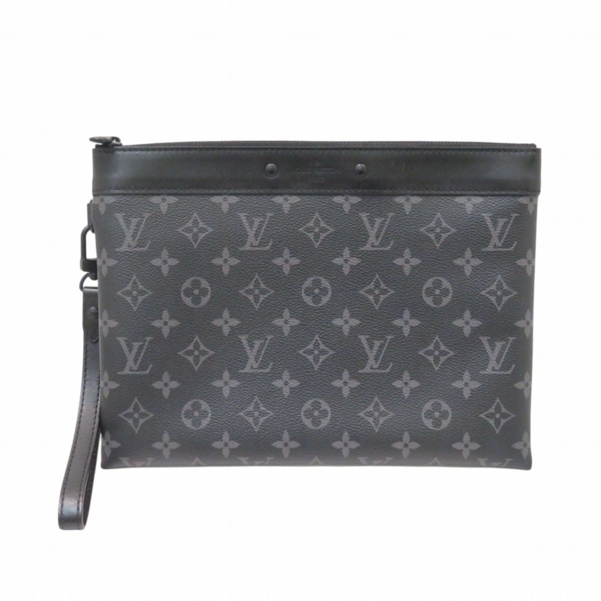 Louis Vuitton Black Monogram Eclipse Clutch Bag (Pre-Owned)