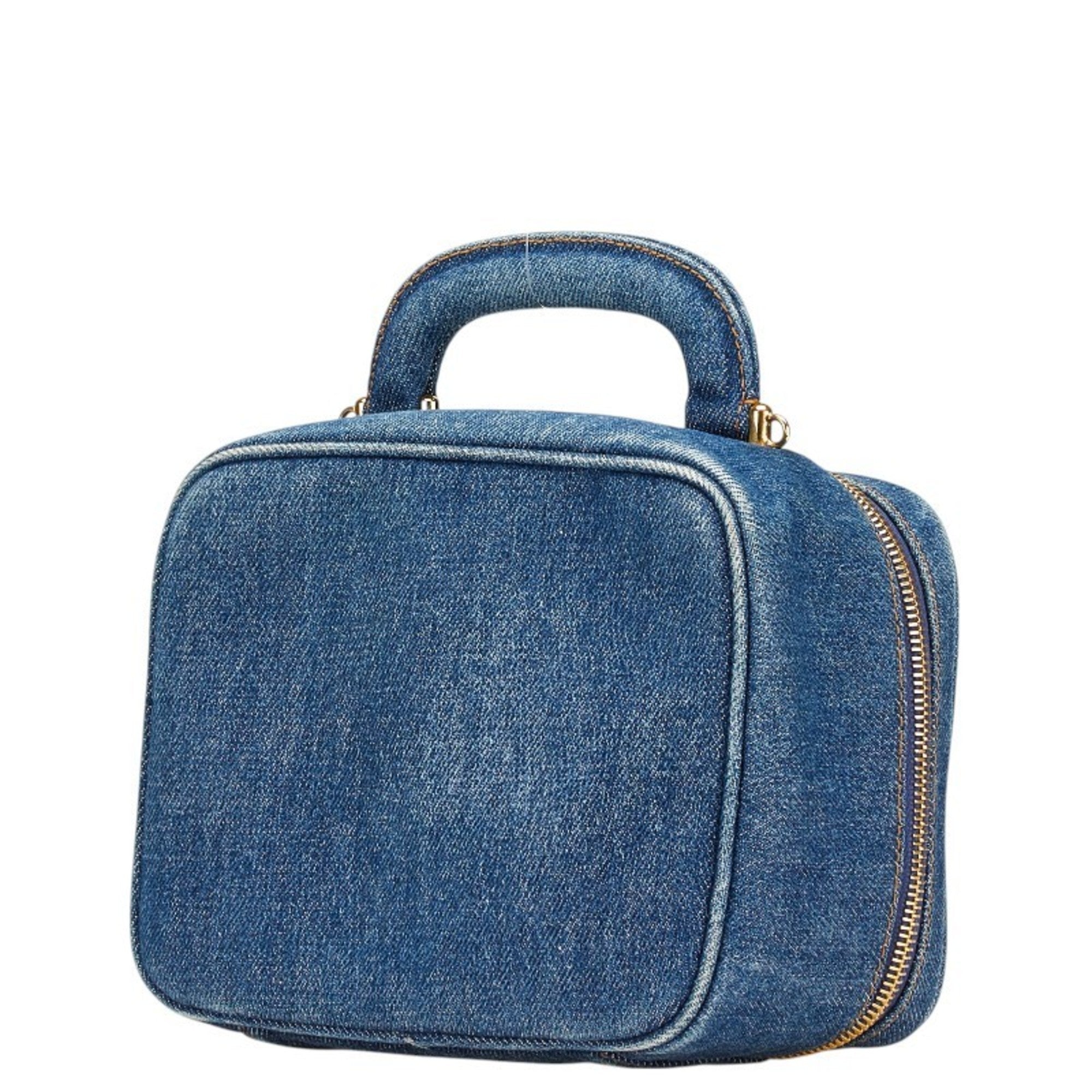 Chanel Denim Denim Shoulder Bag Vanity Bag (Pre-Owned)