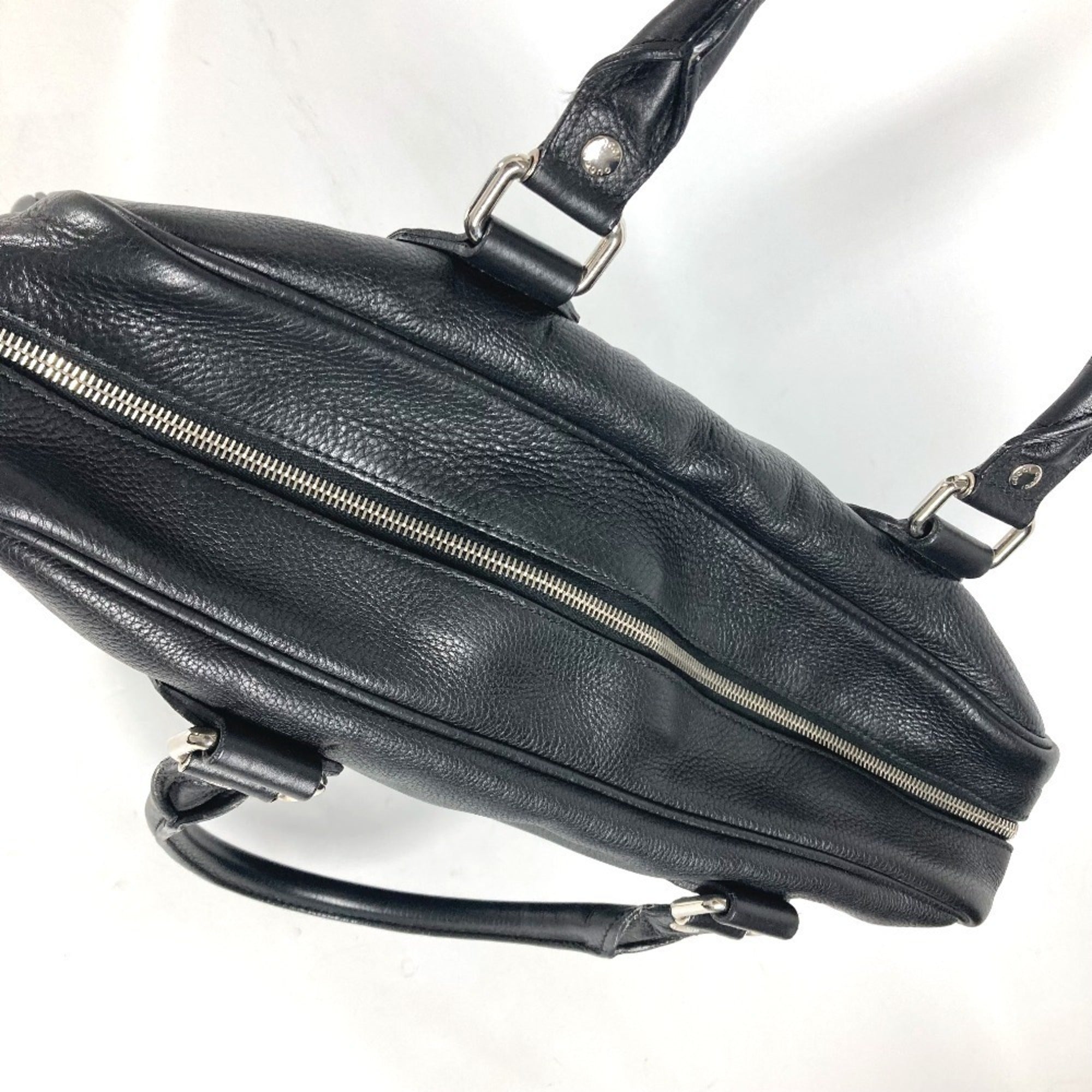 Gucci Black Leather Handbag Shoulder Bag (Pre-Owned)