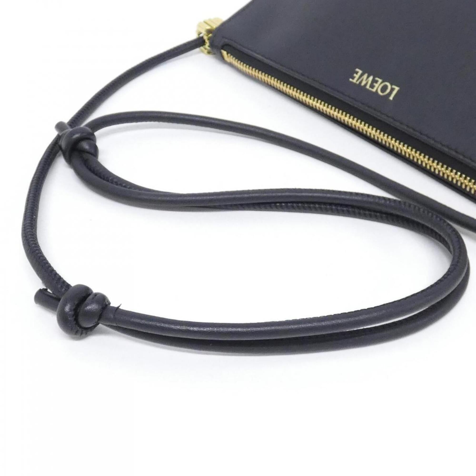 Loewe Black Leather Handbag Pouch Shoulder Bag (Pre-Owned)