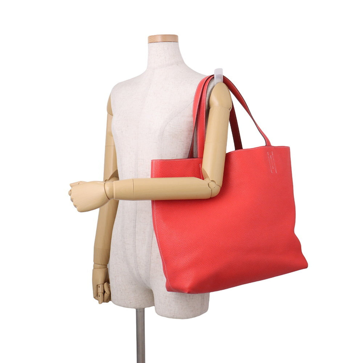Hermes Bougainvillier Taurillon Clemence Leather Swift Leather Handbag (Pre-Owned)