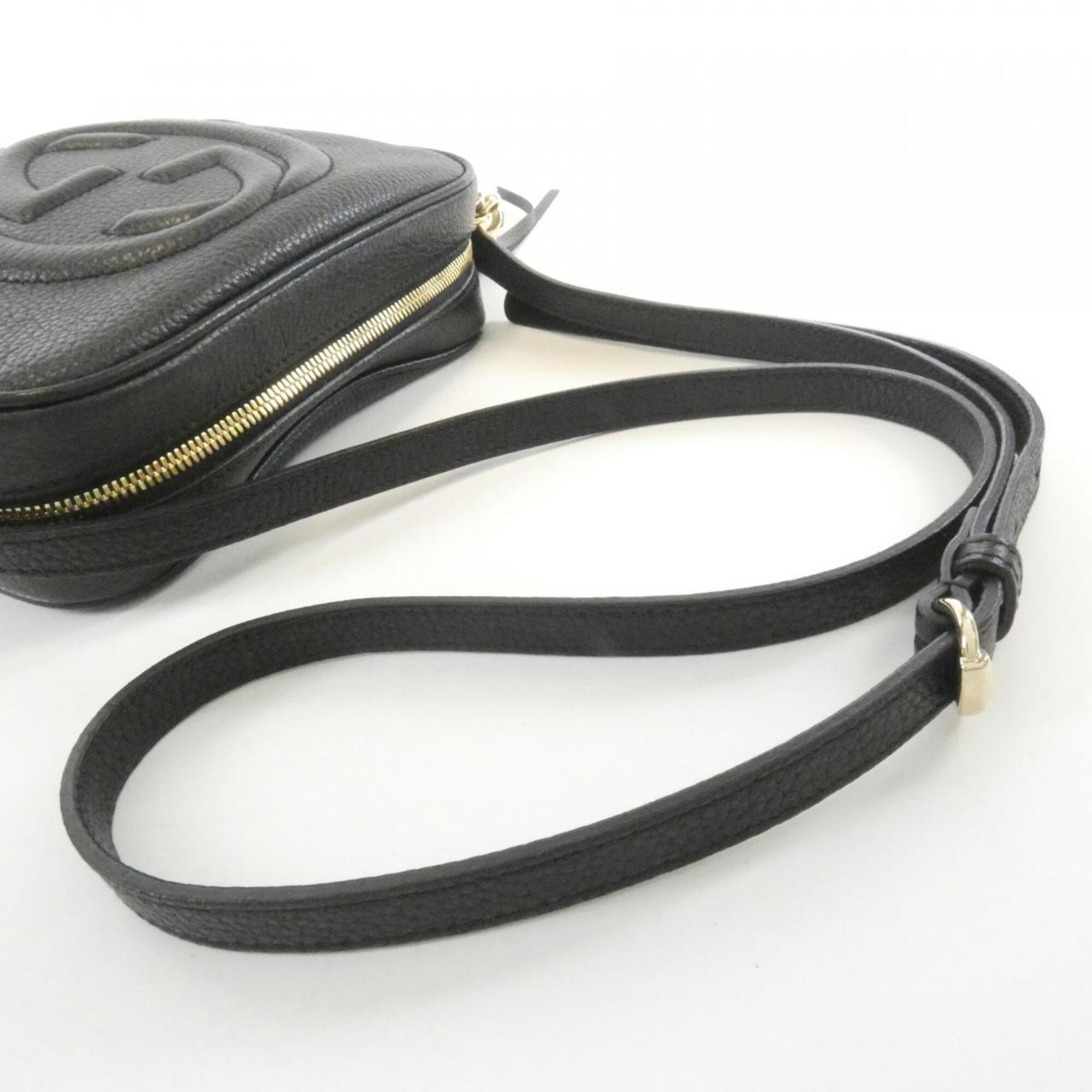 Gucci Black Leather Shoulder Bag (Pre-Owned)