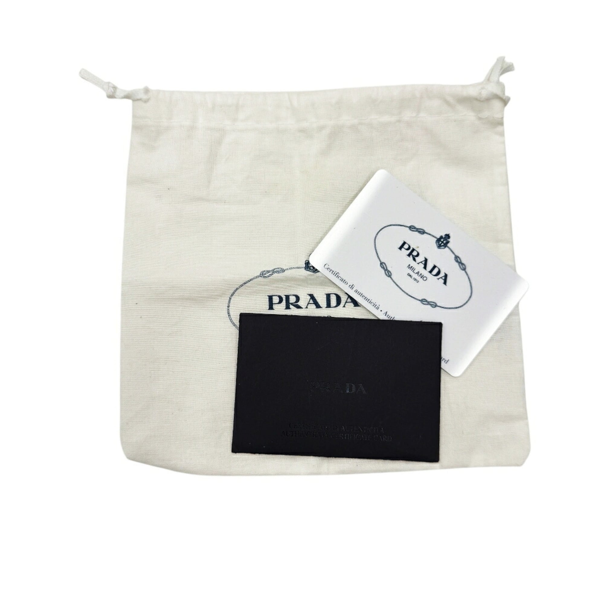 Prada Black White Canvas Handbag Shoulder Bag (Pre-Owned)