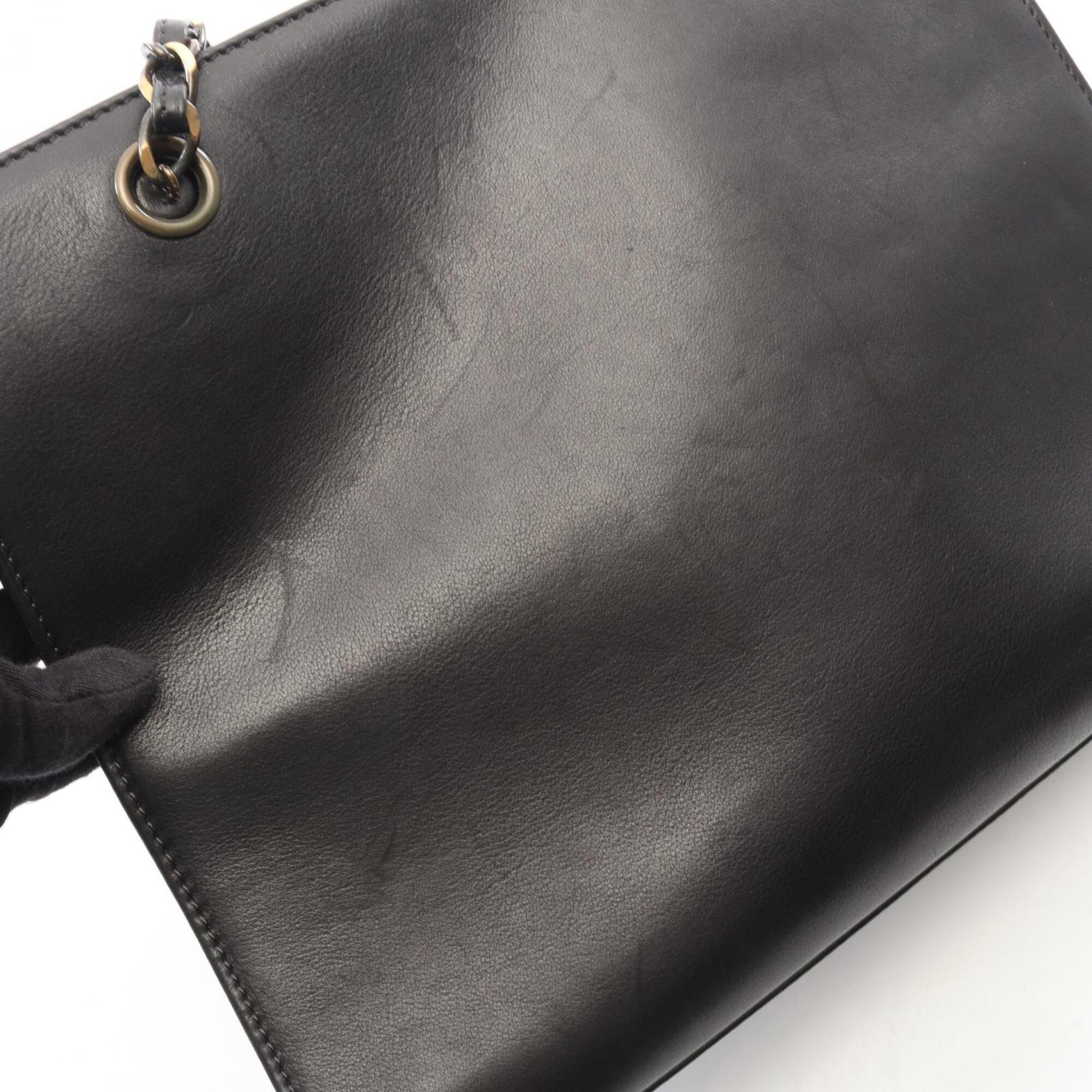 Chanel Black Leather Handbag (Pre-Owned)