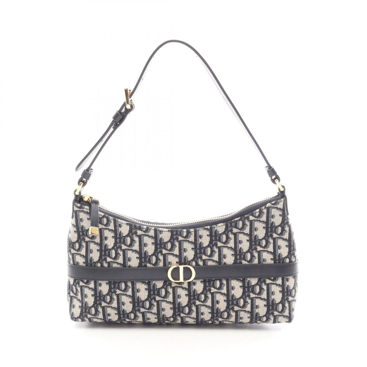 Christian Dior Beige Navy Canvas Handbag (Pre-Owned)
