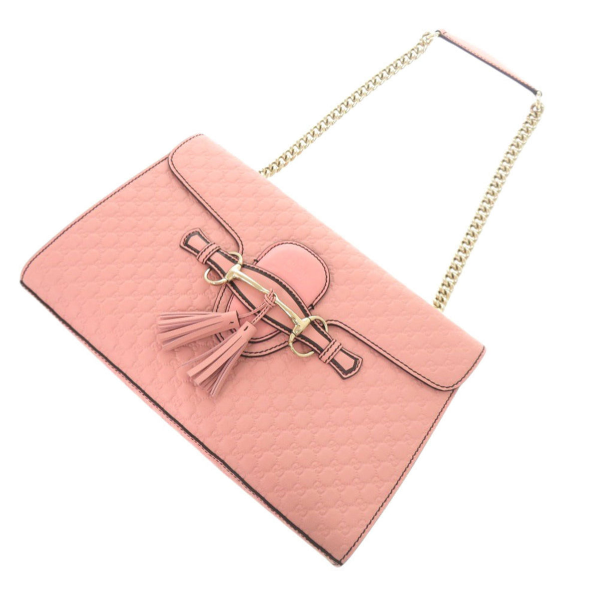 Gucci Pink Leather Shoulder Bag (Pre-Owned)