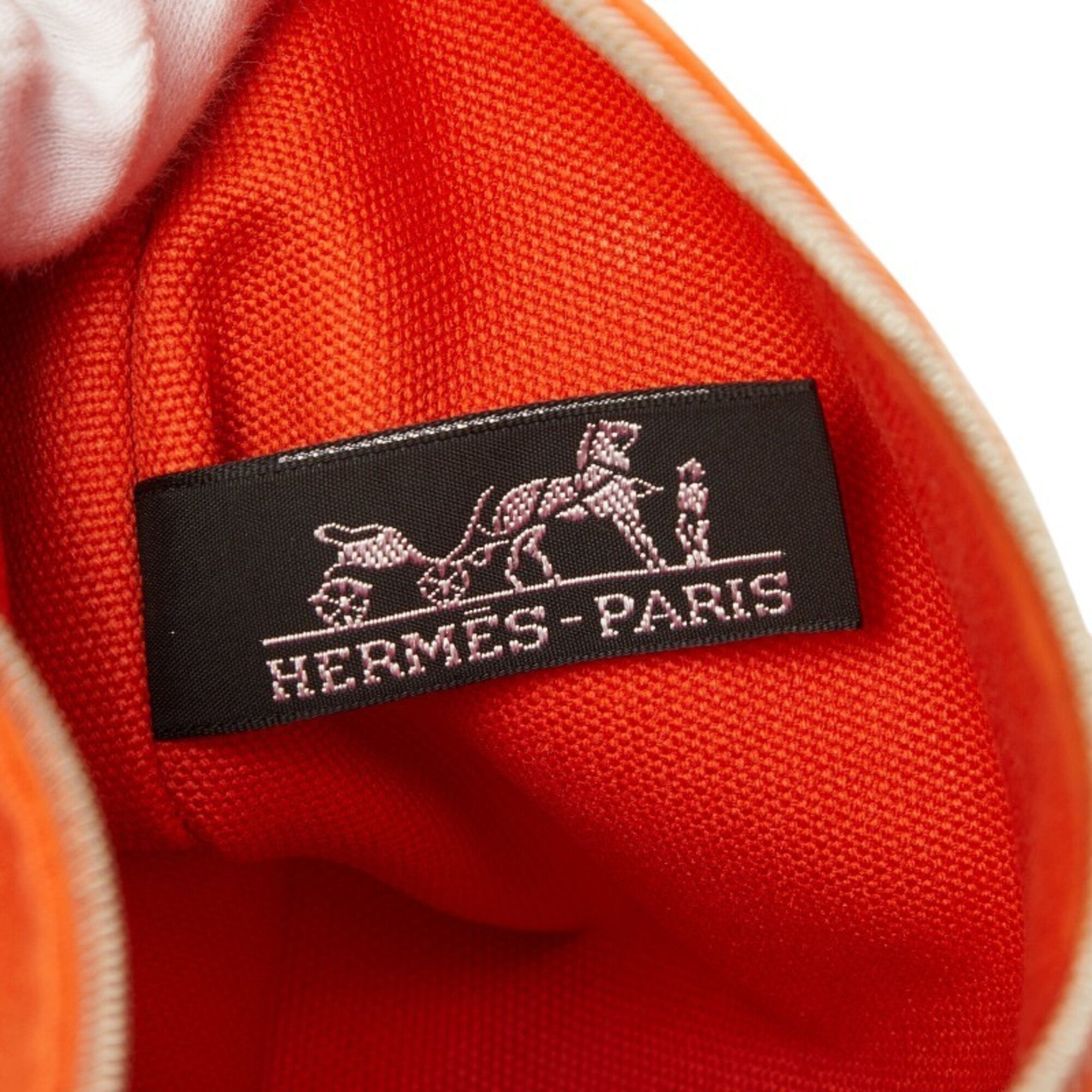 Hermes Orange Cotton Handbag Pouch (Pre-Owned)