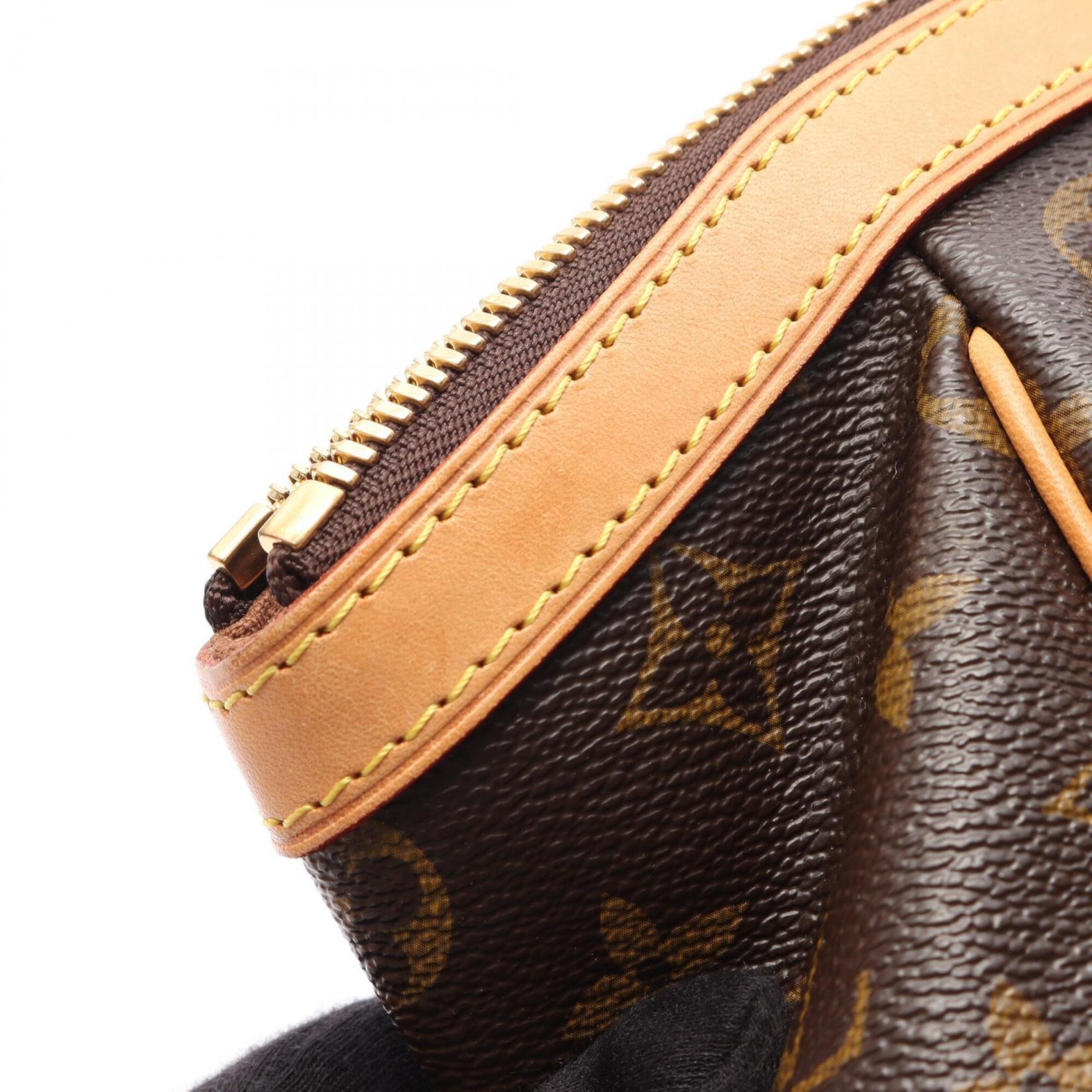 Louis Vuitton Brown Pvc Coated Canvas Leather Handbag (Pre-Owned)