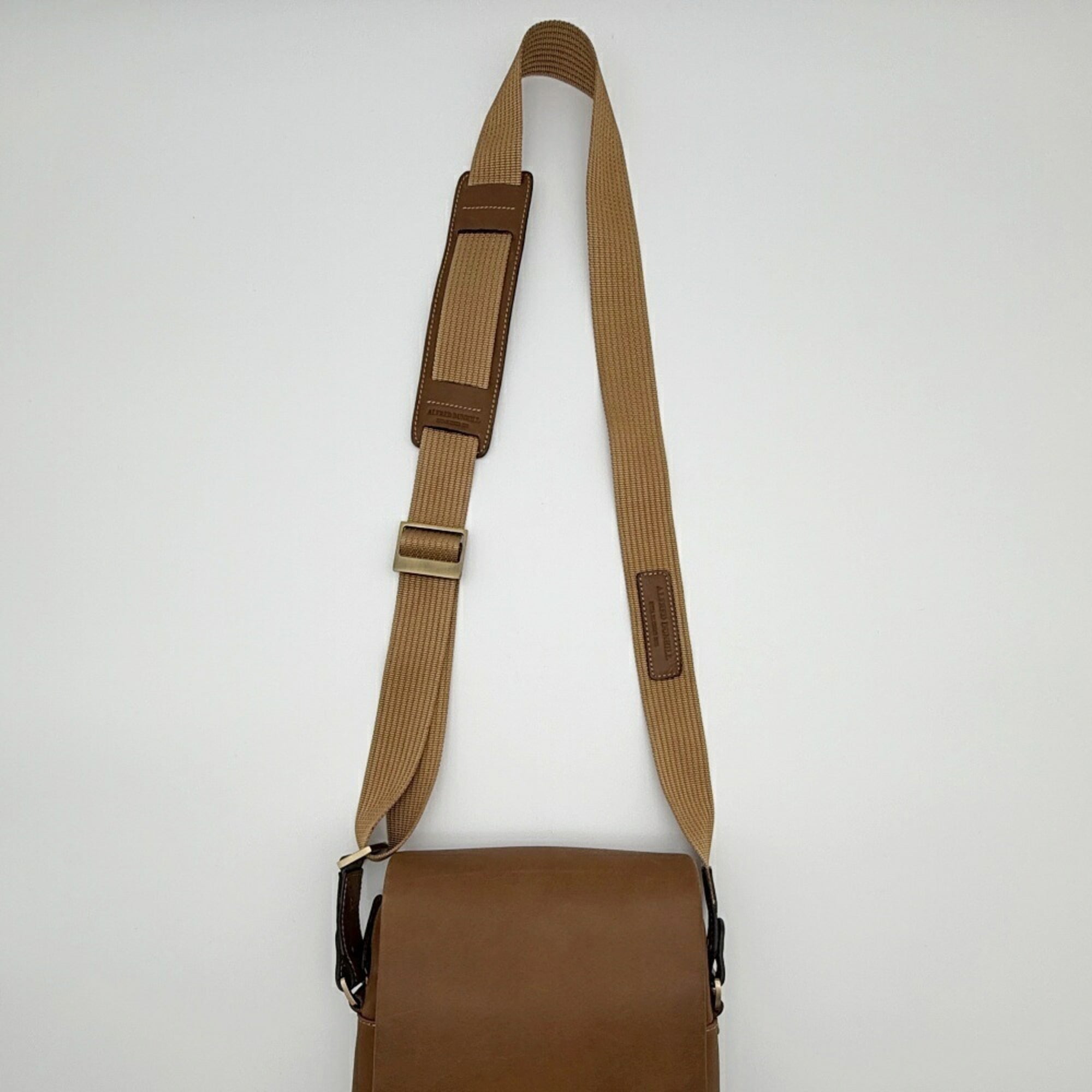 Dunhill Beige Brown Canvas Leather Crossbody Bag Shoulder Bag (Pre-Owned)