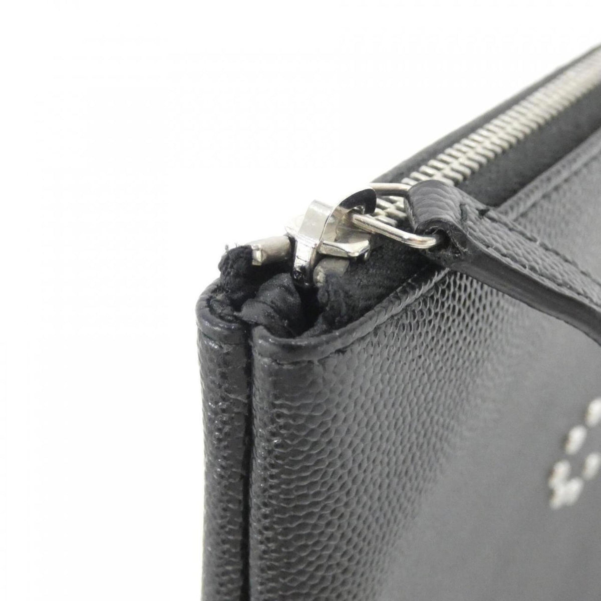 Chanel Black Grained Calfskin Handbag Pouch (Pre-Owned)