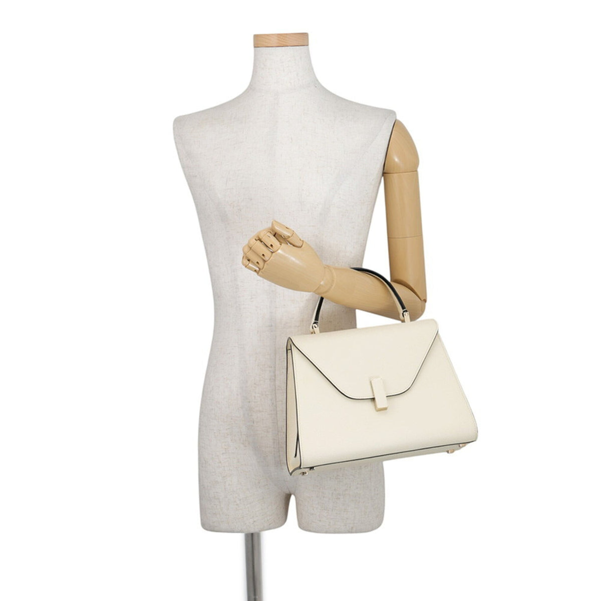 Valextra White Leather Handbag (Pre-Owned)