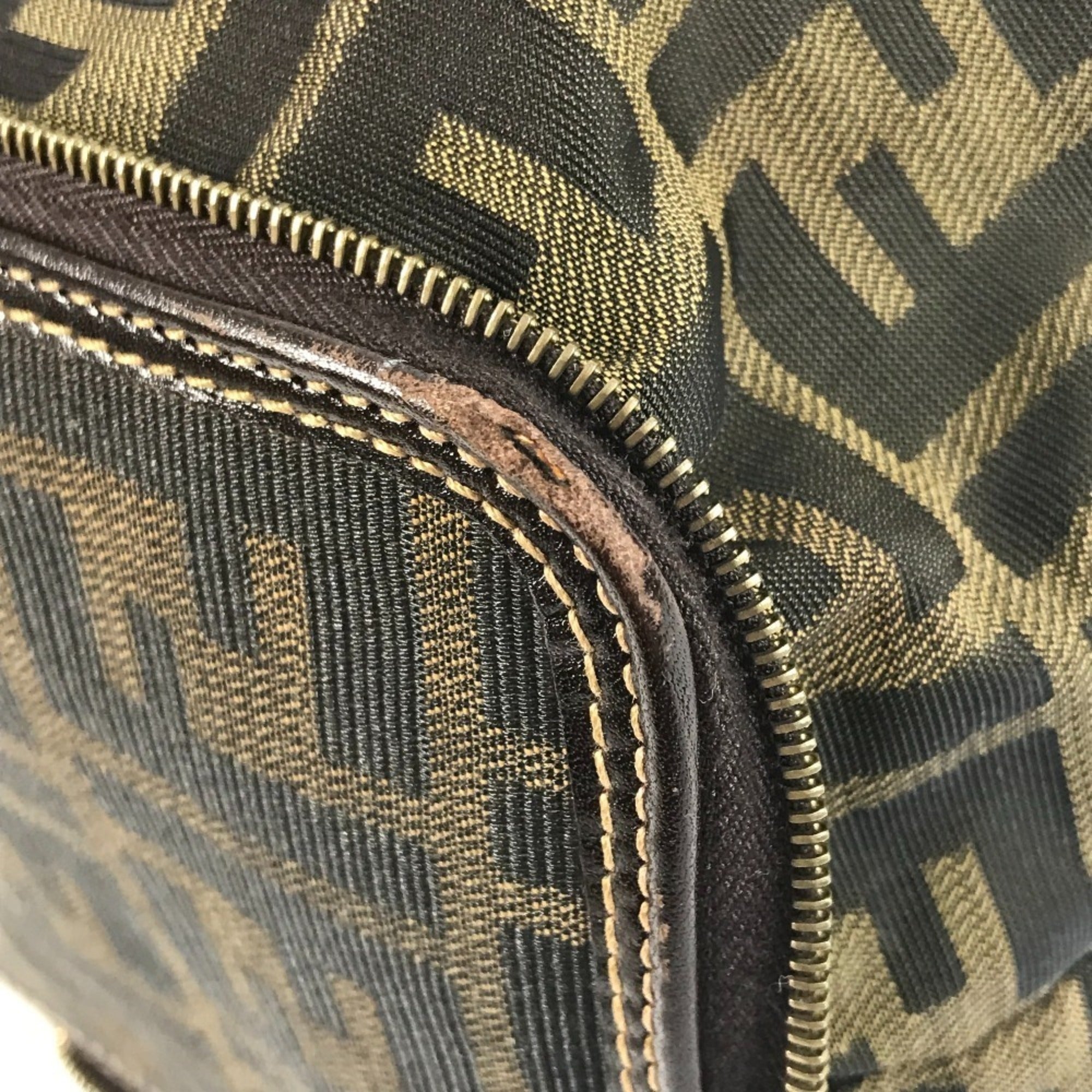 Fendi Zucca Brown Canvas Eco-Bag Handbag Tote Bag (Pre-Owned)