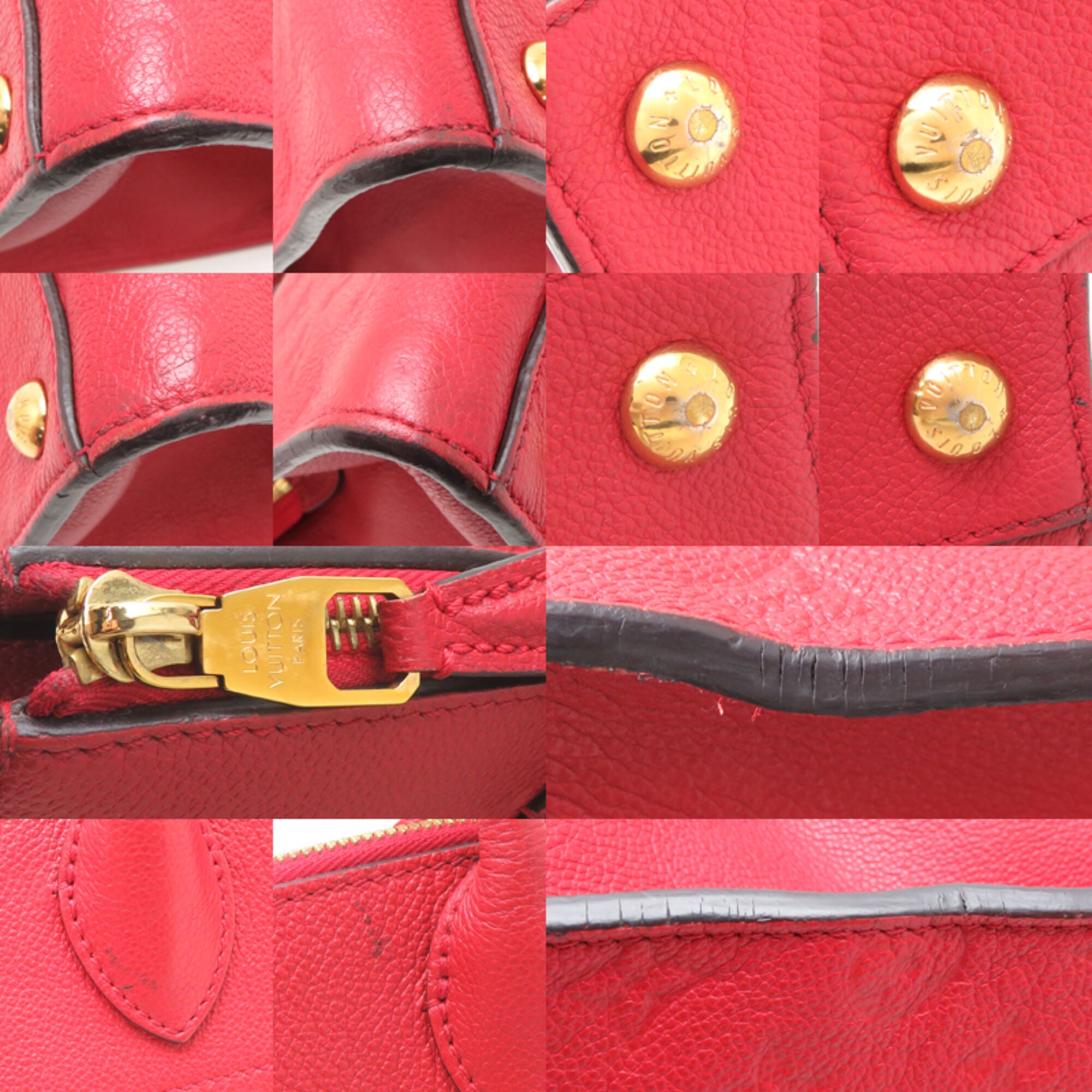 Louis Vuitton Red Color Monogram Empreinte Handbag (Pre-Owned)