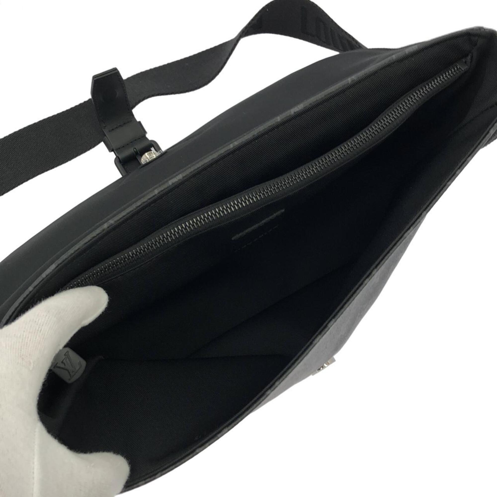 Louis Vuitton Black Coated Canvas Shoulder Bag (Pre-Owned)