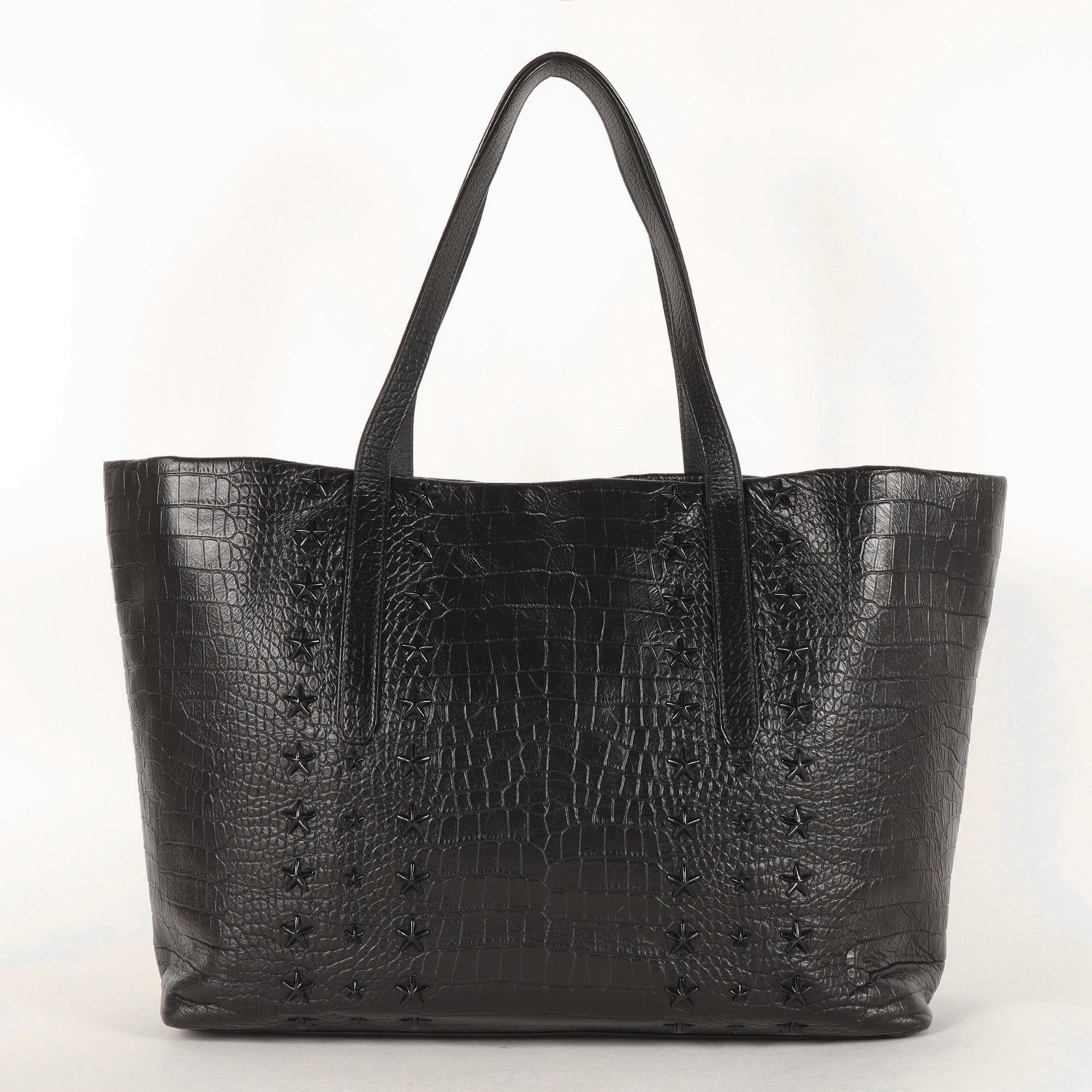 Jimmy Choo Black Leather Tote Bag (Pre-Owned)