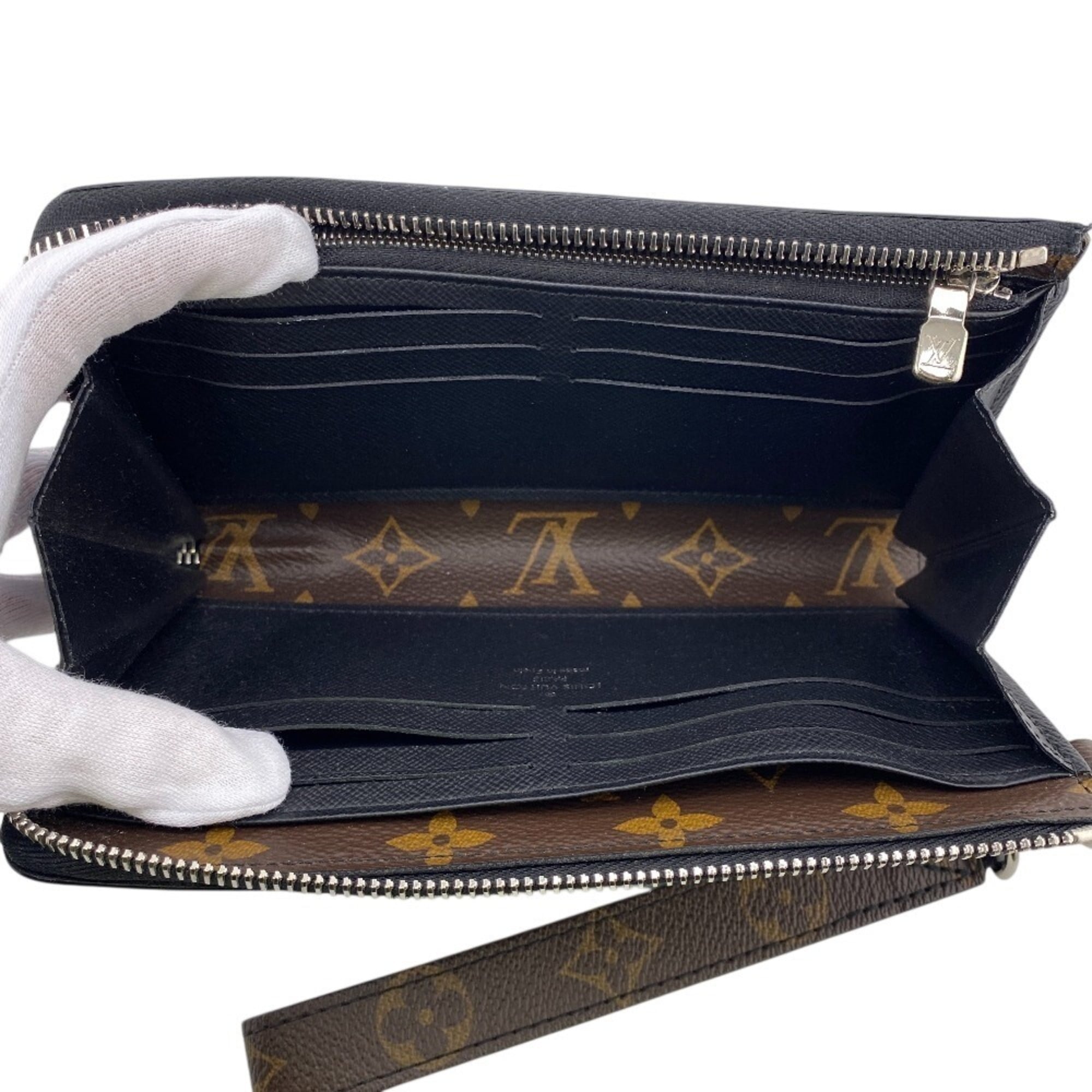 Louis Vuitton Brown Monogram Leather Long Wallet (Bi-Fold) (Pre-Owned)
