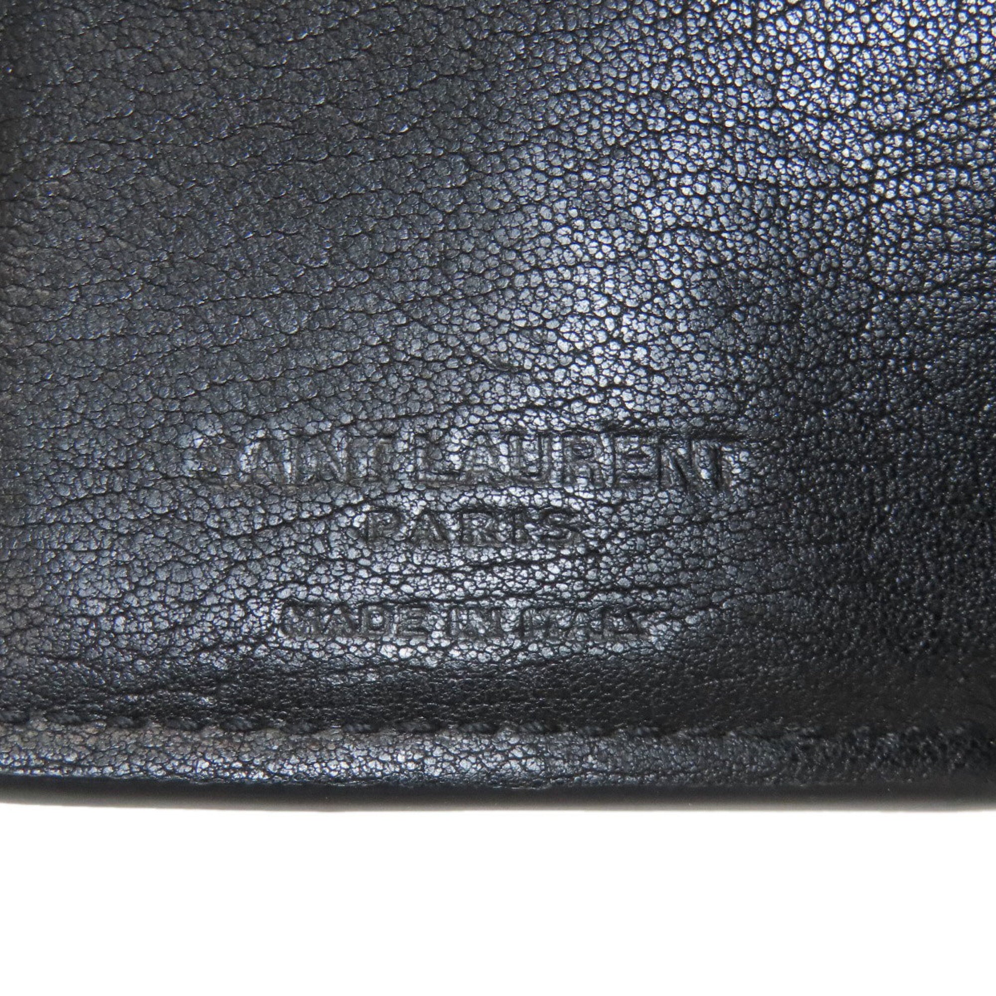 Yves Saint Laurent Black Blue Wallet (Tri-Fold) (Pre-Owned)