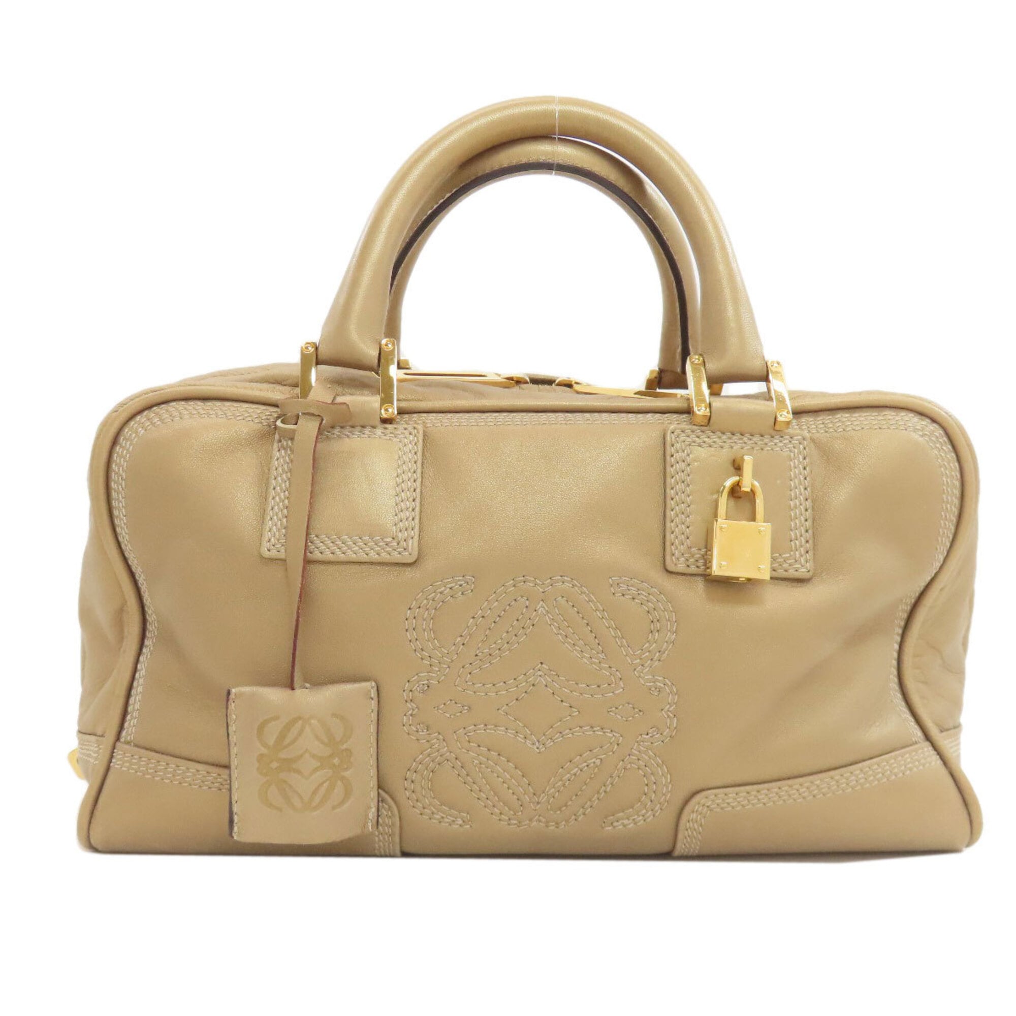 Loewe Amazona Gold Leather Handbag (Pre-Owned)