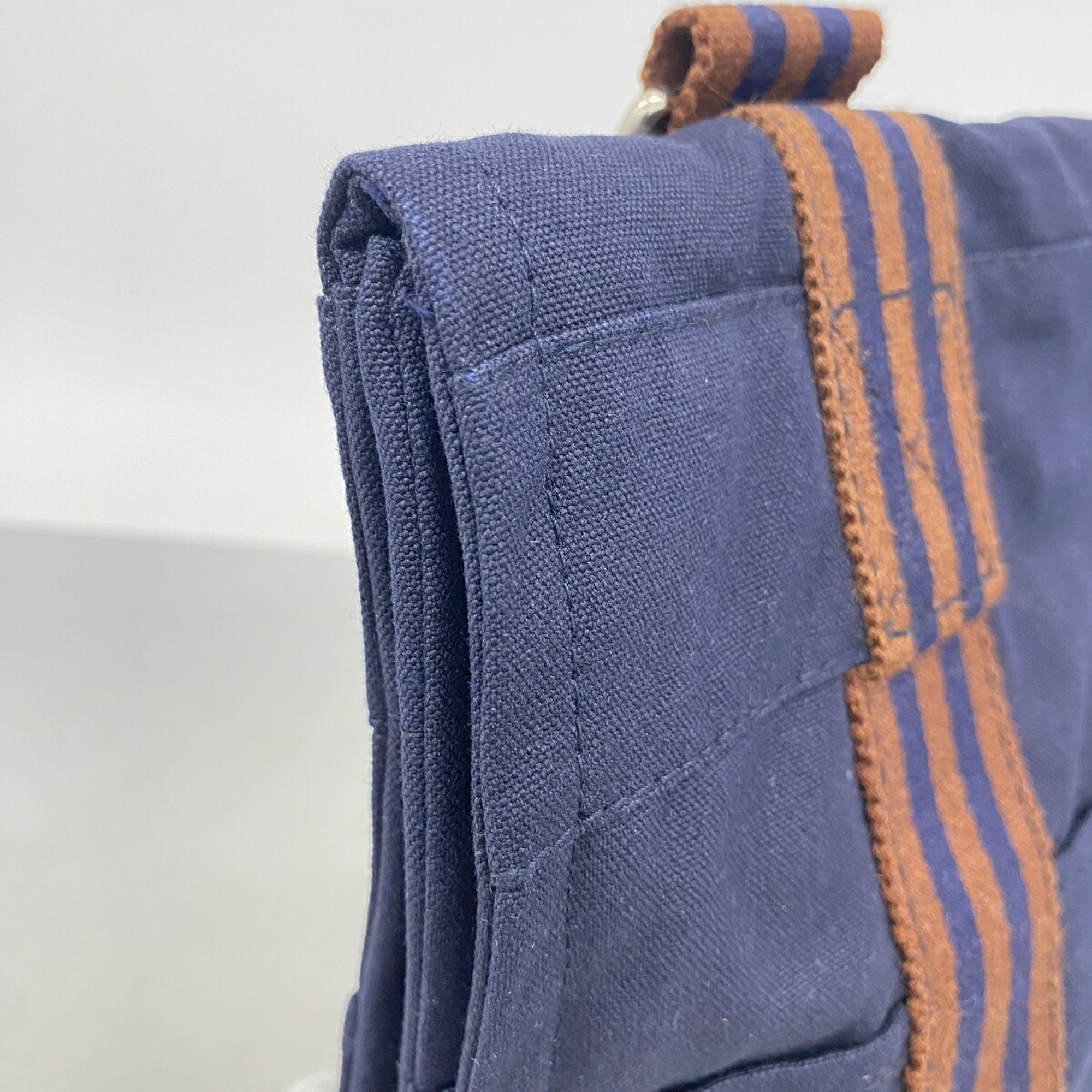 Hermes Navy Nylon Canvas Shoulder Bag (Pre-Owned)