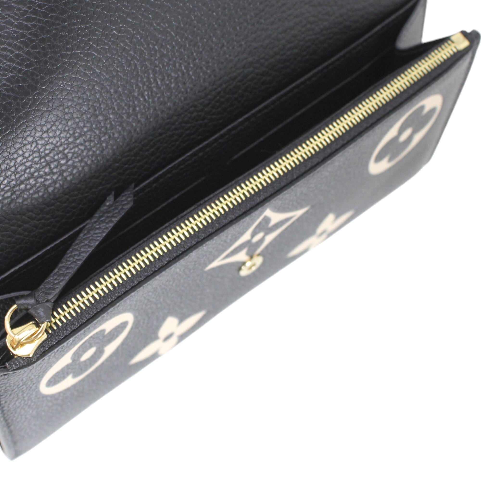 Louis Vuitton Beige Black Monogram Monogram Empreinte Wallet (Bi-Fold) (Pre-Owned)