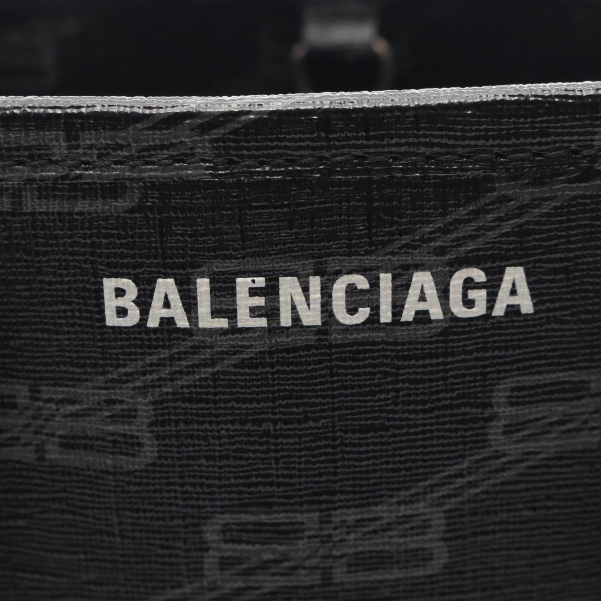 Balenciaga Black Gray Pvc Handbag (Pre-Owned)
