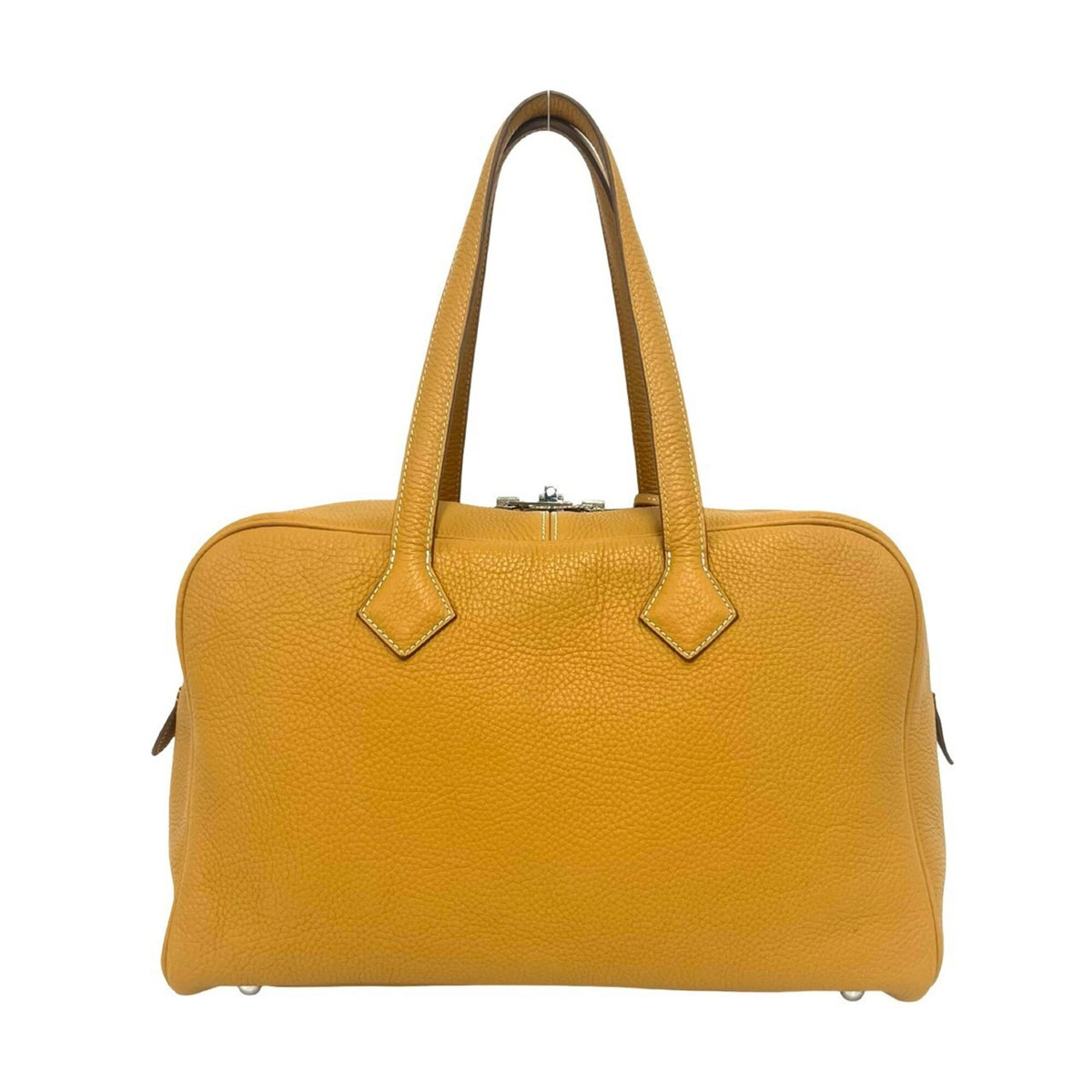 Hermes Brown Taurillon Clemence Leather Boston Bag Handbag (Pre-Owned)