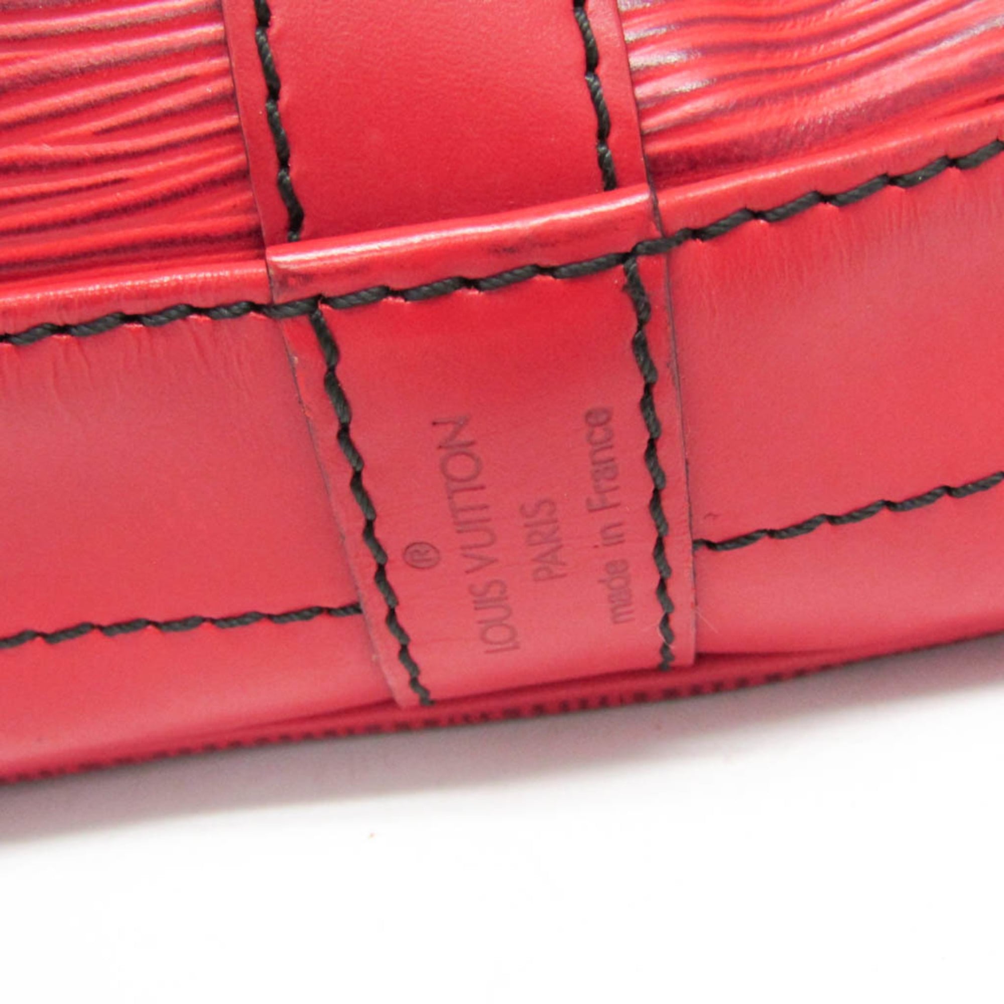 Louis Vuitton Noe Handbag Epi Leather Red Leather Shoulder Bag Bag (Pre-Owned)