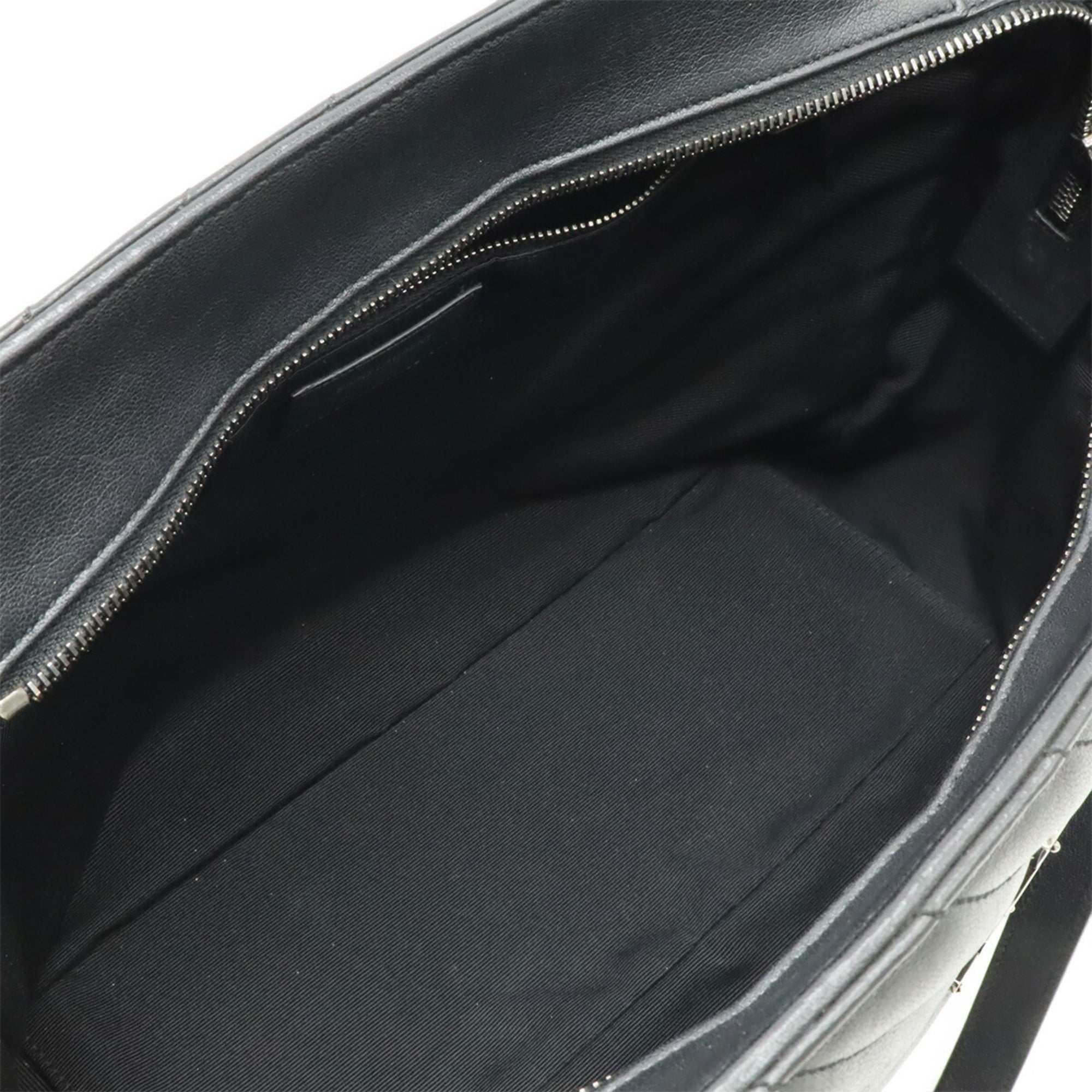 Yves Saint Laurent Black Leather Shoulder Bag Tote Bag (Pre-Owned)