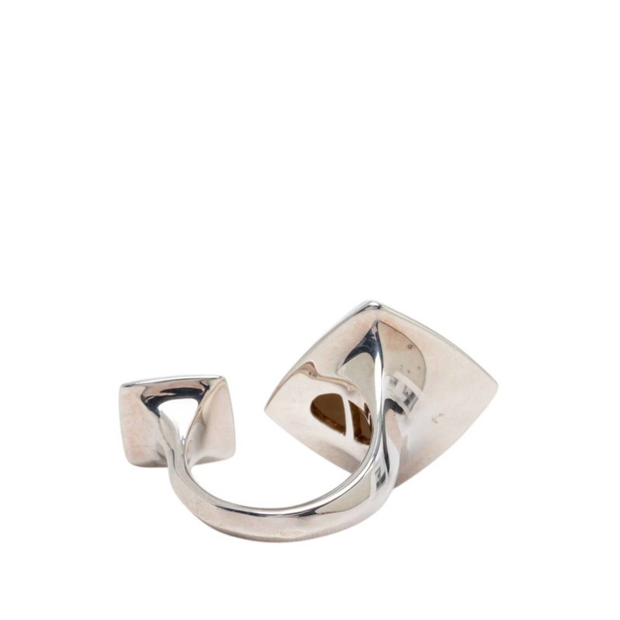 Hermes Silver 925 Band Ring (Pre-Owned)