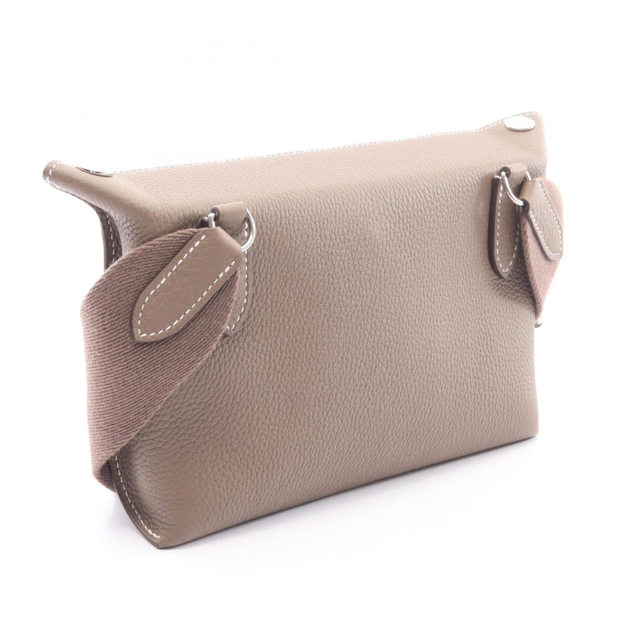 Hermes Etoupe Gray Gray Togo Leather Handbag Shoulder Bag (Pre-Owned)