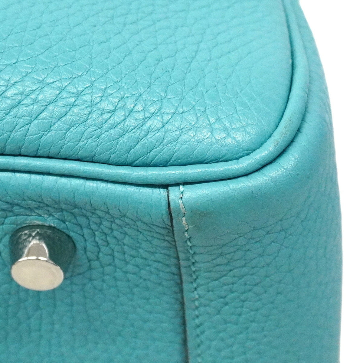 Hermes Blue Taurillon Clemence Leather Handbag (Pre-Owned)