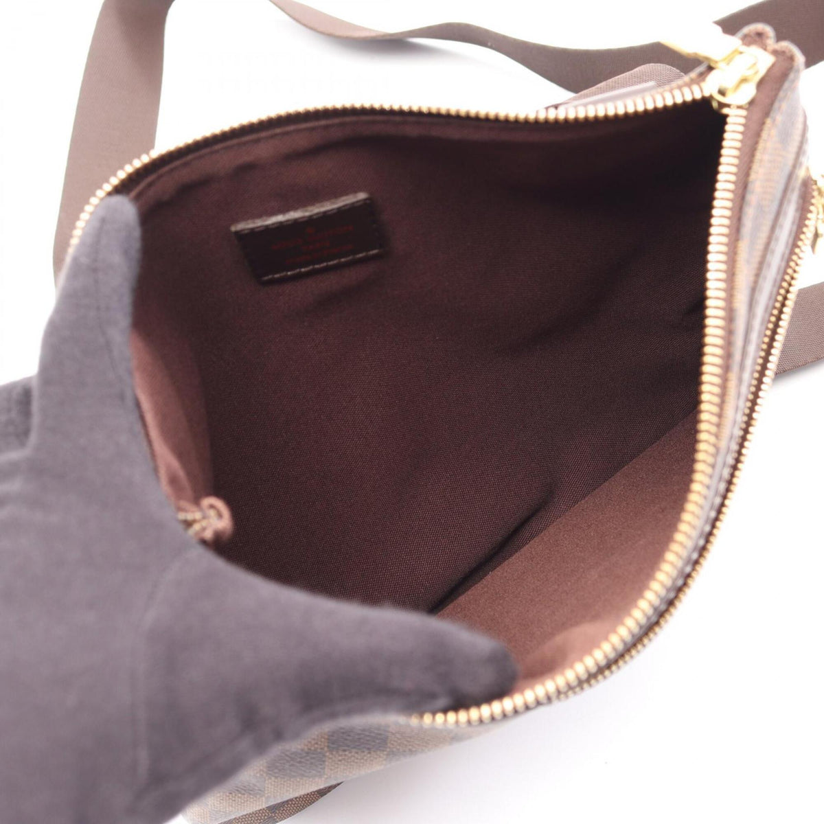 Louis Vuitton Brown Ebene Coated Canvas Leather Handbag Pochette Shoulder Bag (Pre-Owned)