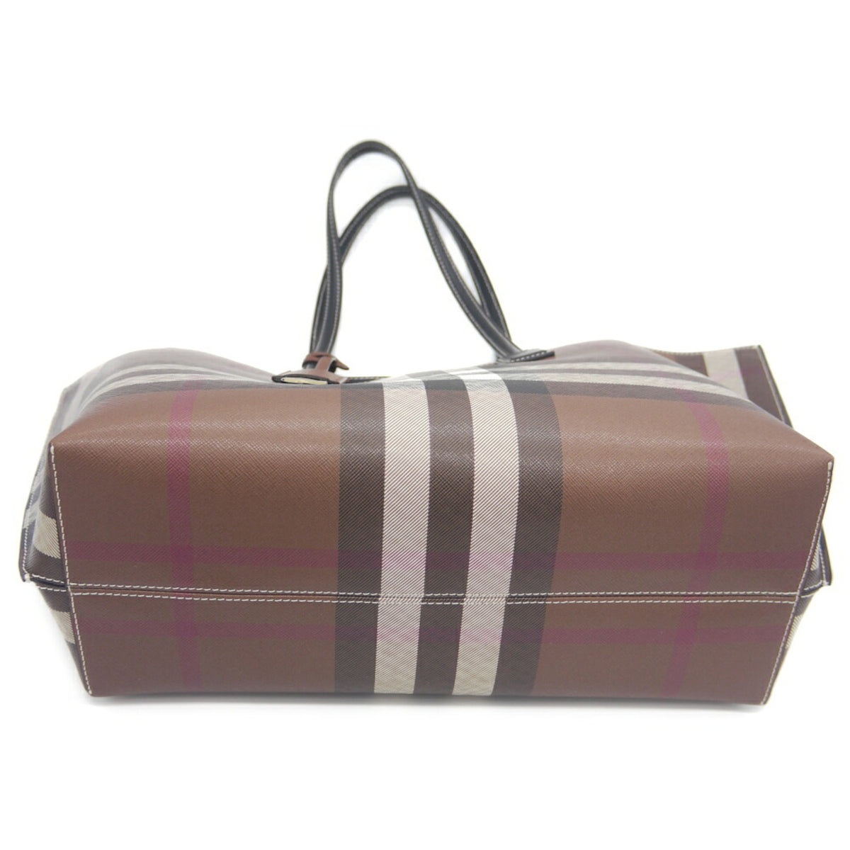 Burberry Brown Elastane Cotton Polyester Tote Bag (Pre-Owned)
