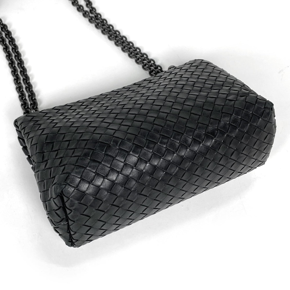 Bottega Veneta Black Leather Shoulder Bag (Pre-Owned)