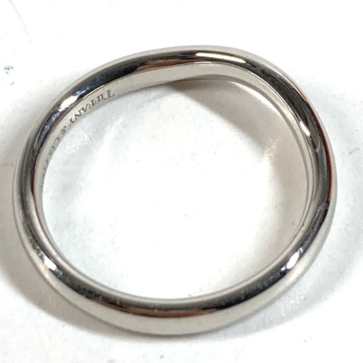 Tiffany Silver Platinum 950 Band Ring (Pre-Owned)