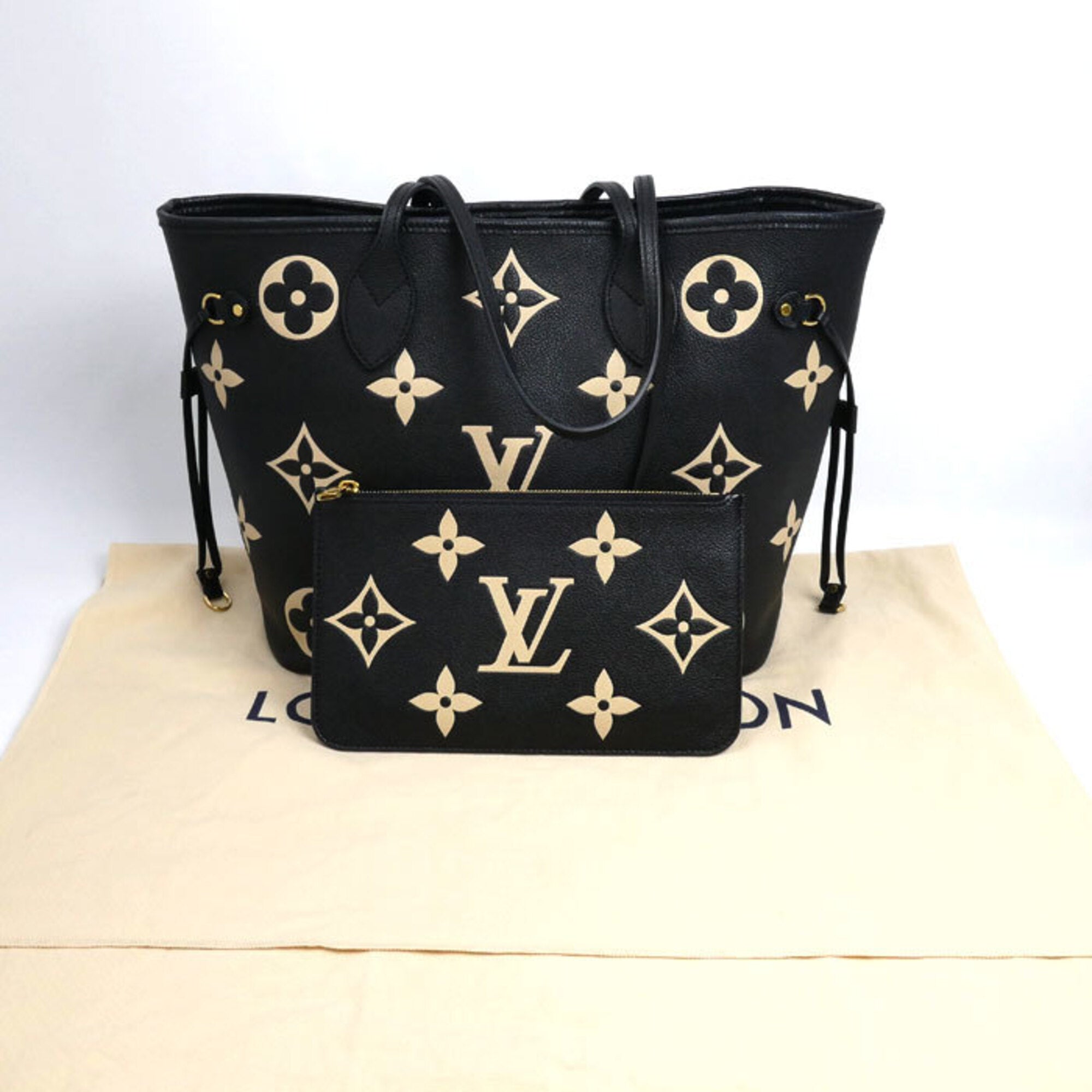 Louis Vuitton Black Monogram Empreinte Pouch Tote Bag (Pre-Owned)