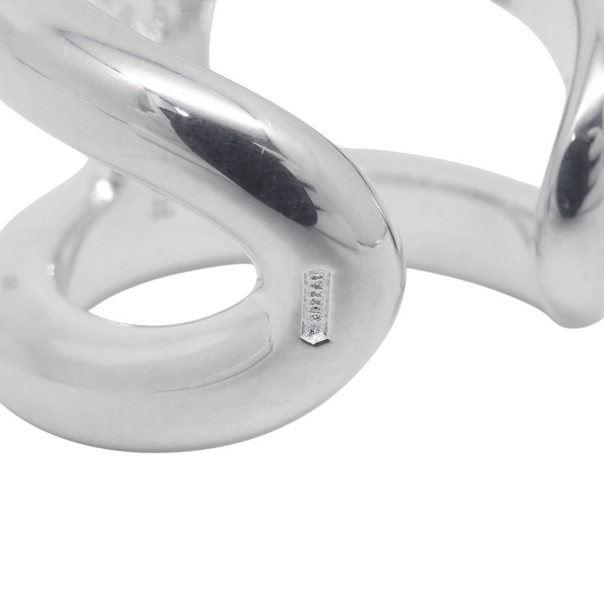 Hermes Silver 925 Band Ring (Pre-Owned)